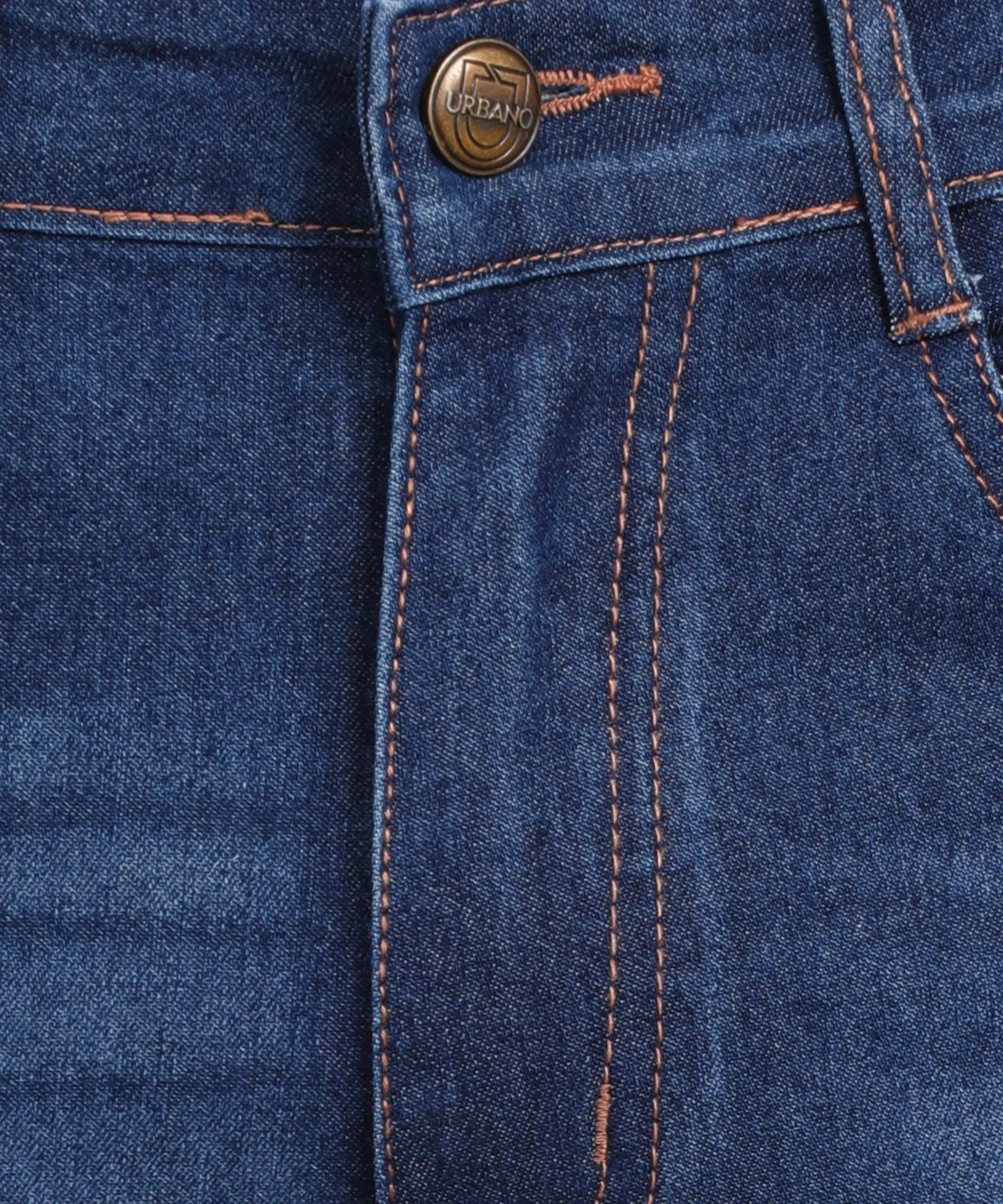 Men's Dark Blue Slim Fit Washed Jeans Stretchable - Image 6