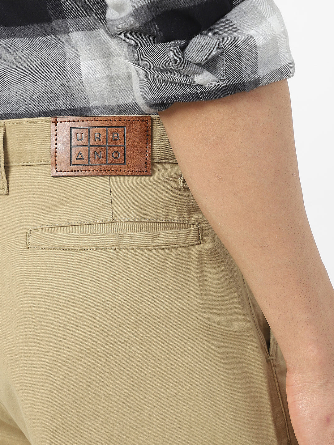 Men's Light Olive Loose Baggy Fit Solid Cargo Chino Pant with 6 Pockets Non-Stretchable - Image 7