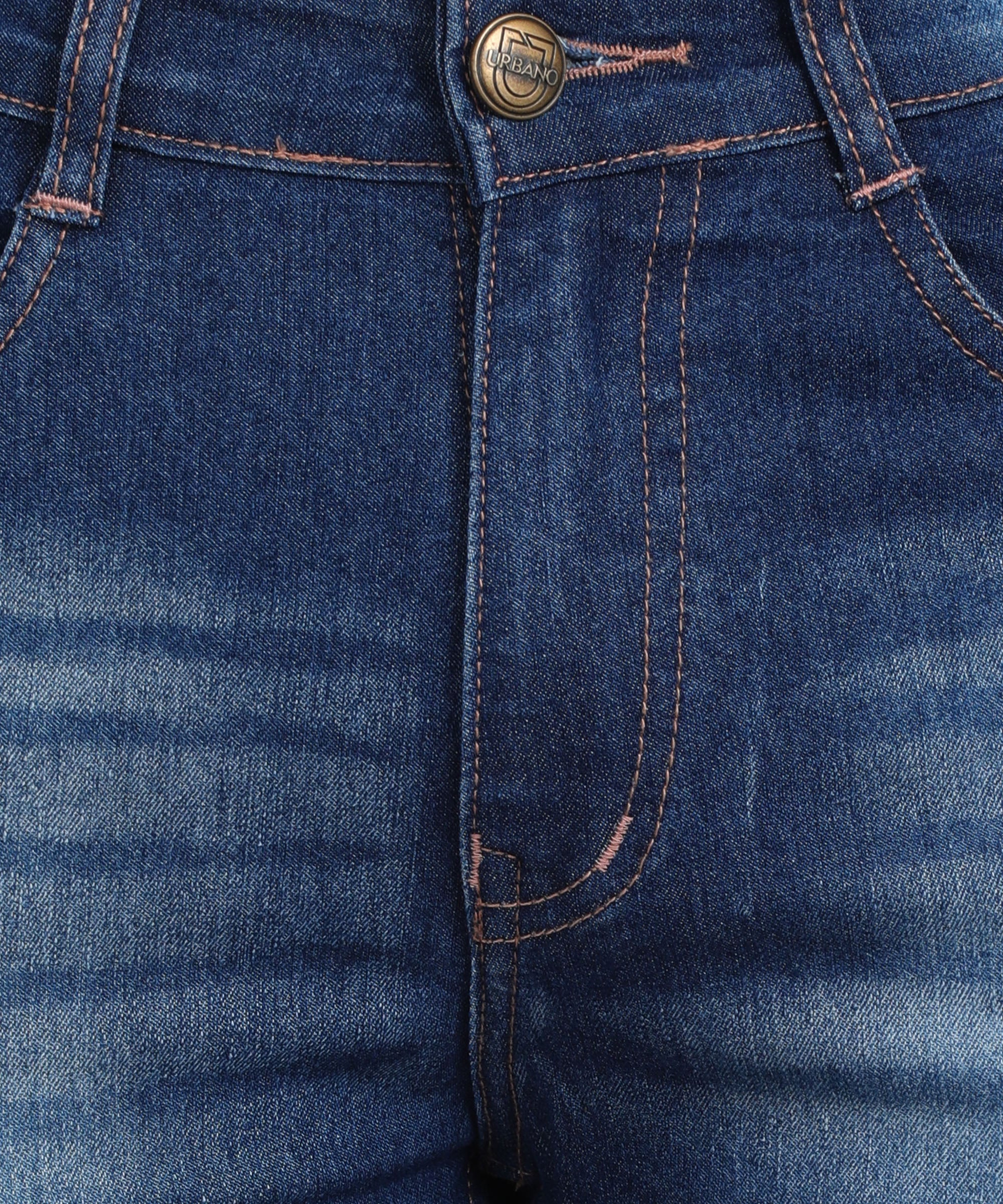 Men's Blue Slim Fit Washed Jeans Stretchable - Image 6
