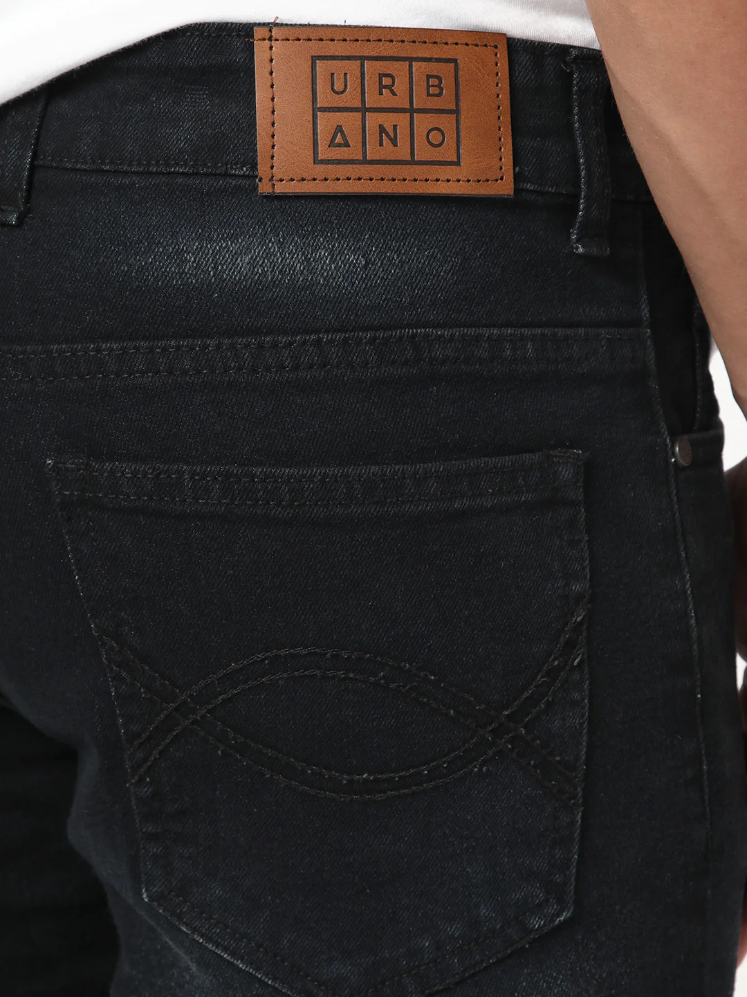 Men's Black Bootcut Fit Mid Rise Heavy Washed Jeans Stretchable - Image 7