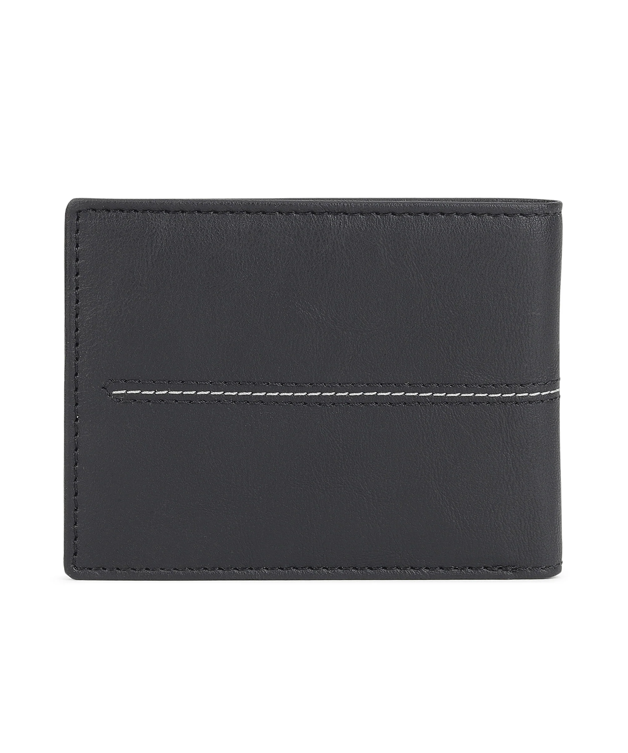 Urbano Fashion Men's Black Casual, Formal Leather Wallet-3 Card Slots - Image 3