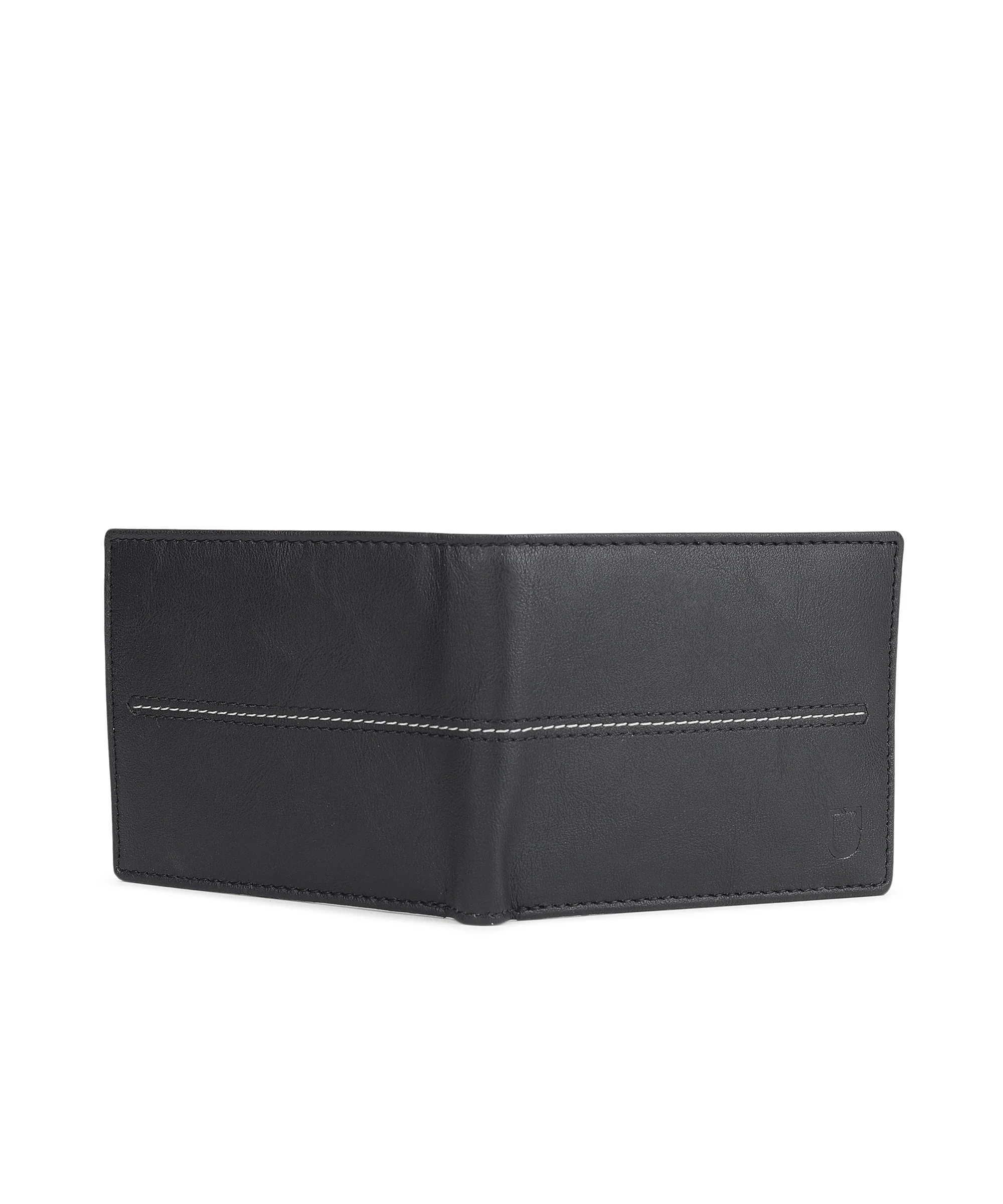 Urbano Fashion Men's Black Casual, Formal Leather Wallet-3 Card Slots - Image 5