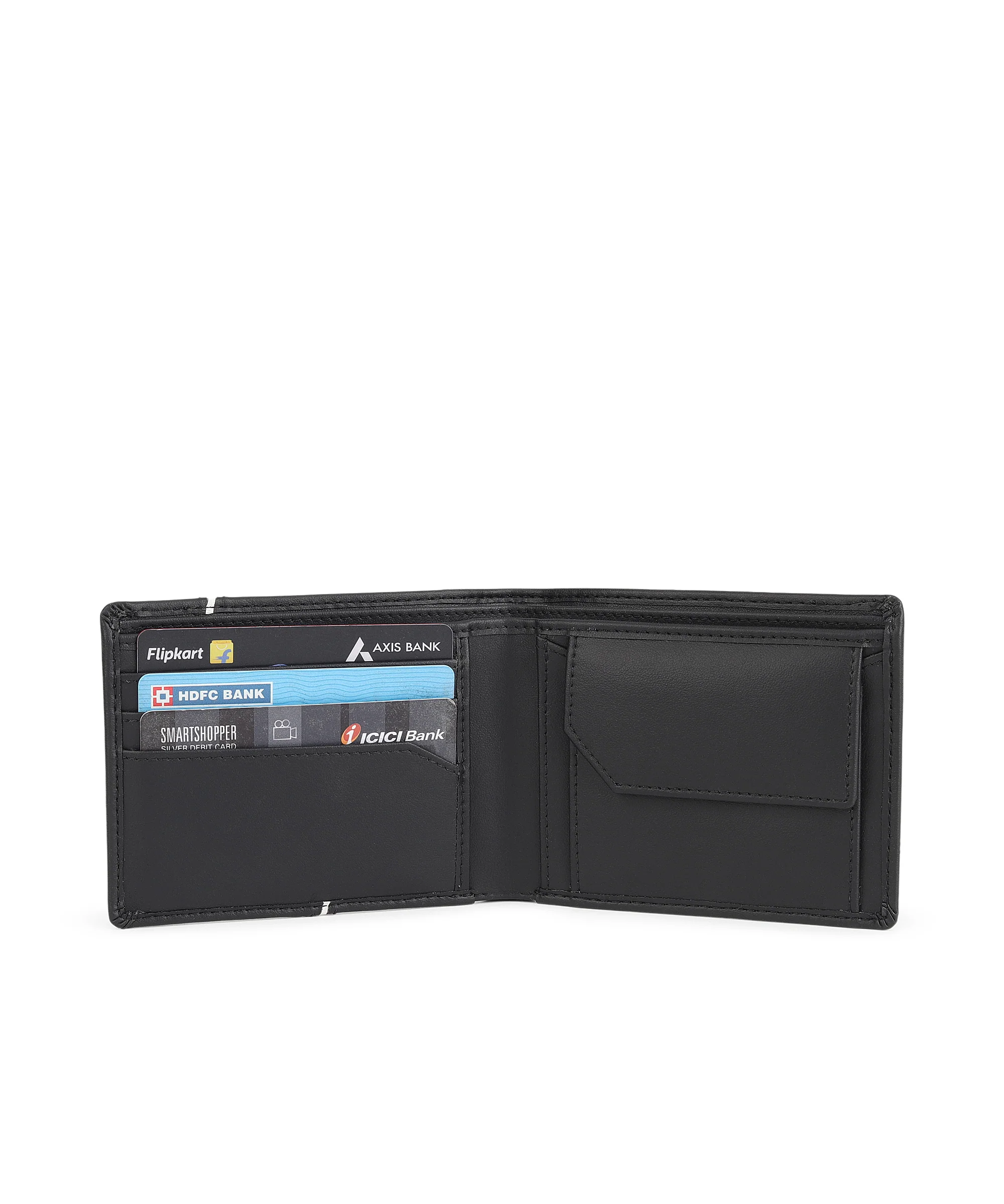 Urbano Fashion Men's Black Casual, Formal Leather Wallet-3 Card Slots - Image 5