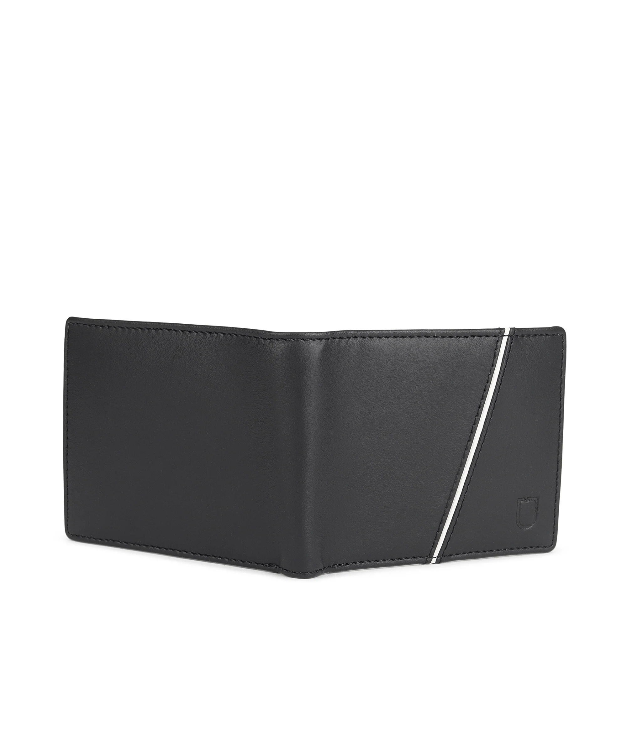 Urbano Fashion Men's Black Casual, Formal Leather Wallet-3 Card Slots - Image 6