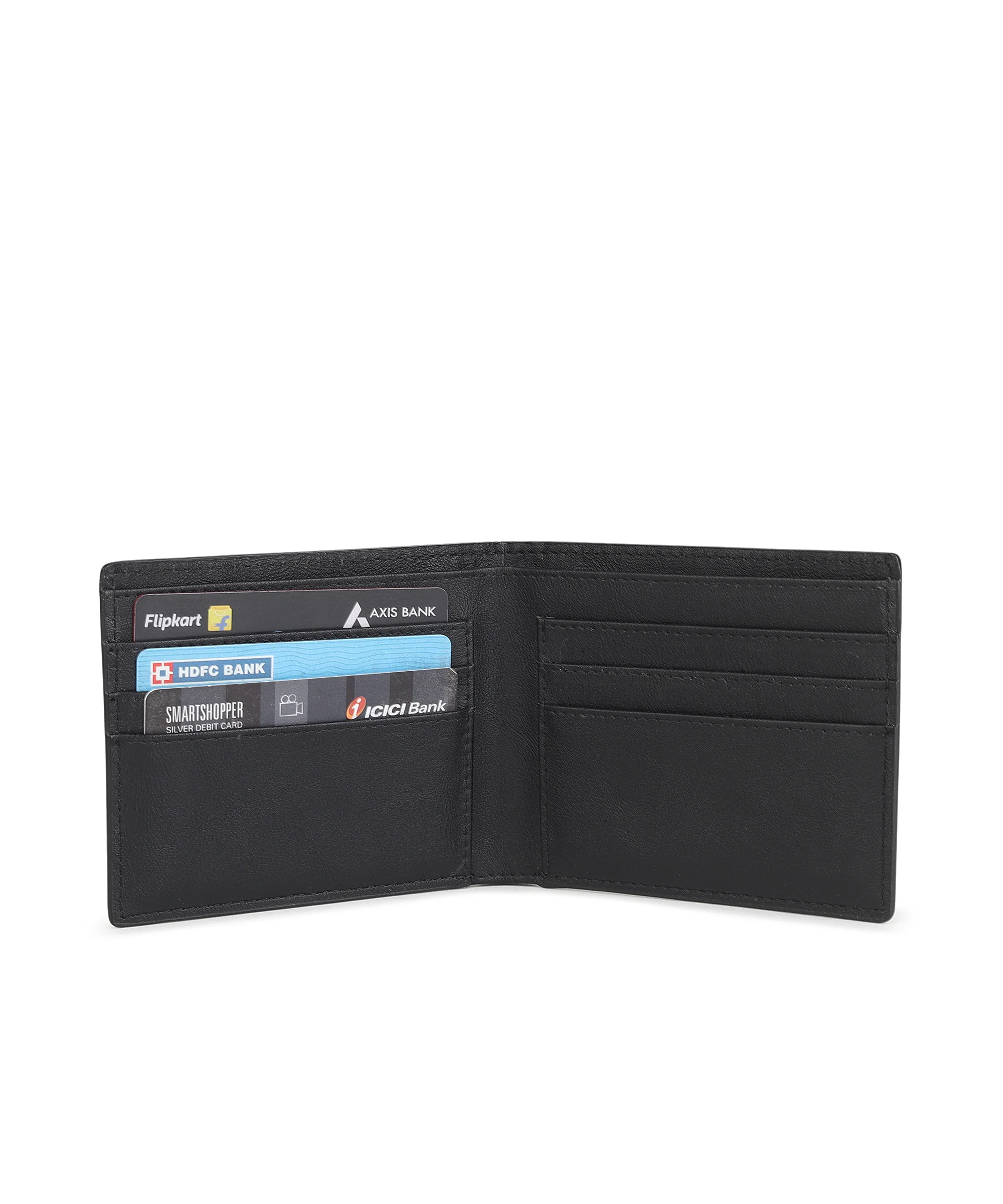 Urbano Fashion Men's Black Casual, Formal Leather Wallet-6 Card Slots - Image 4