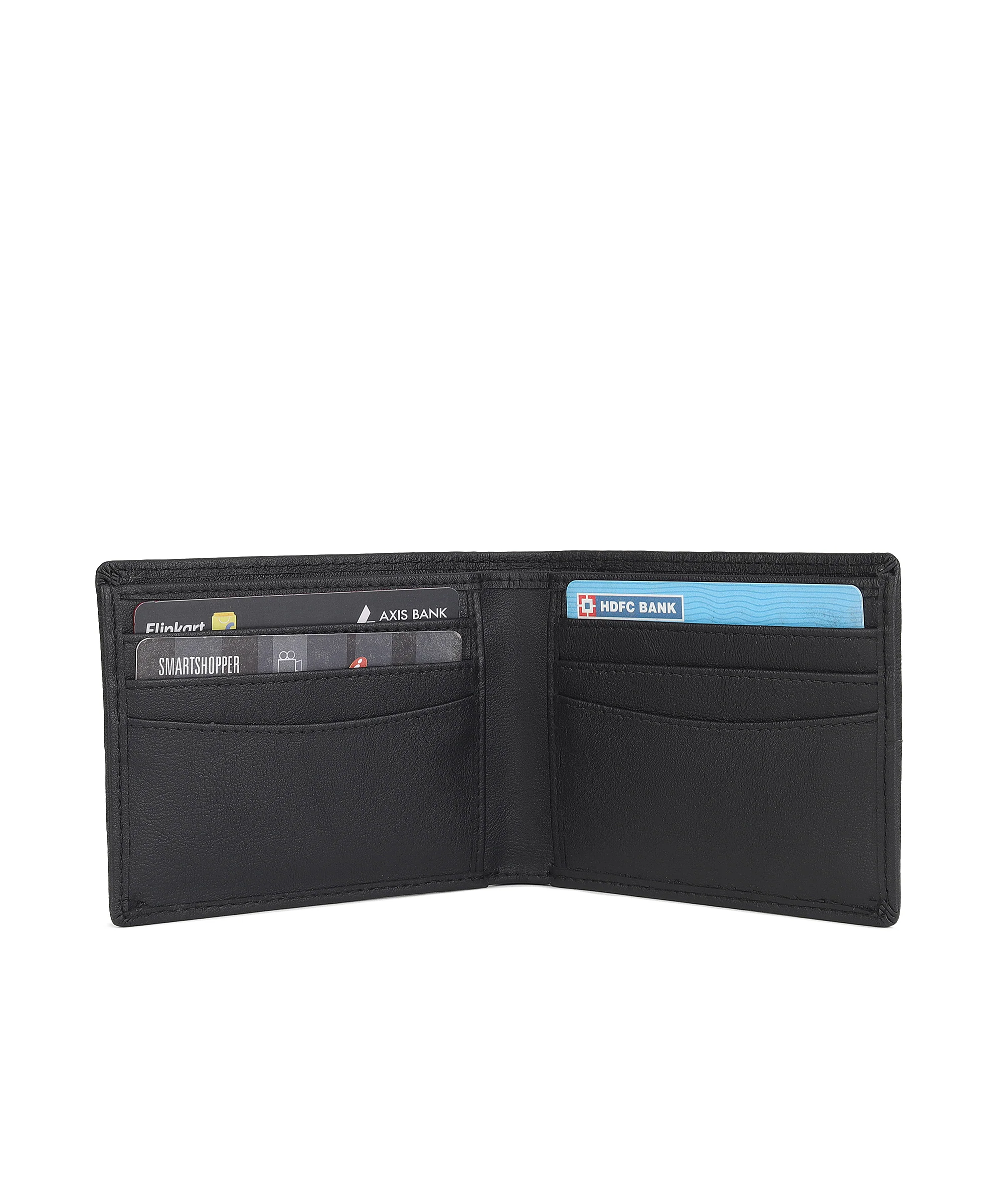 Urbano Fashion Men's Black Casual, Formal Leather Wallet-6 Card Slots - Image 4