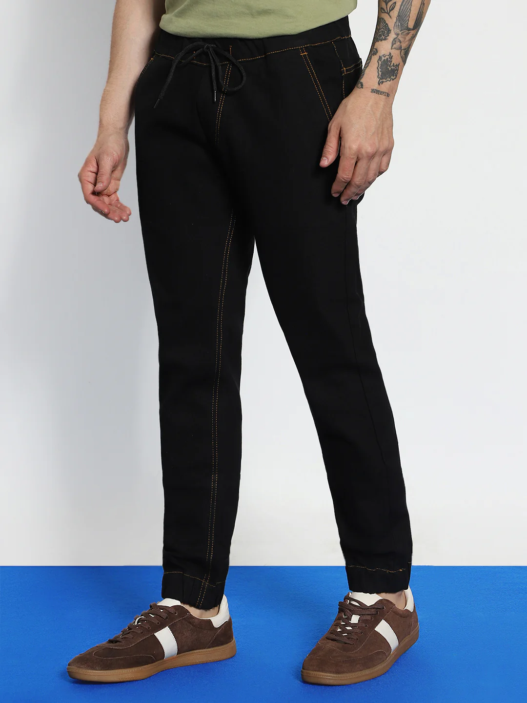 Men's Black Jogger Jeans Slim Fit Stretch - Image 2