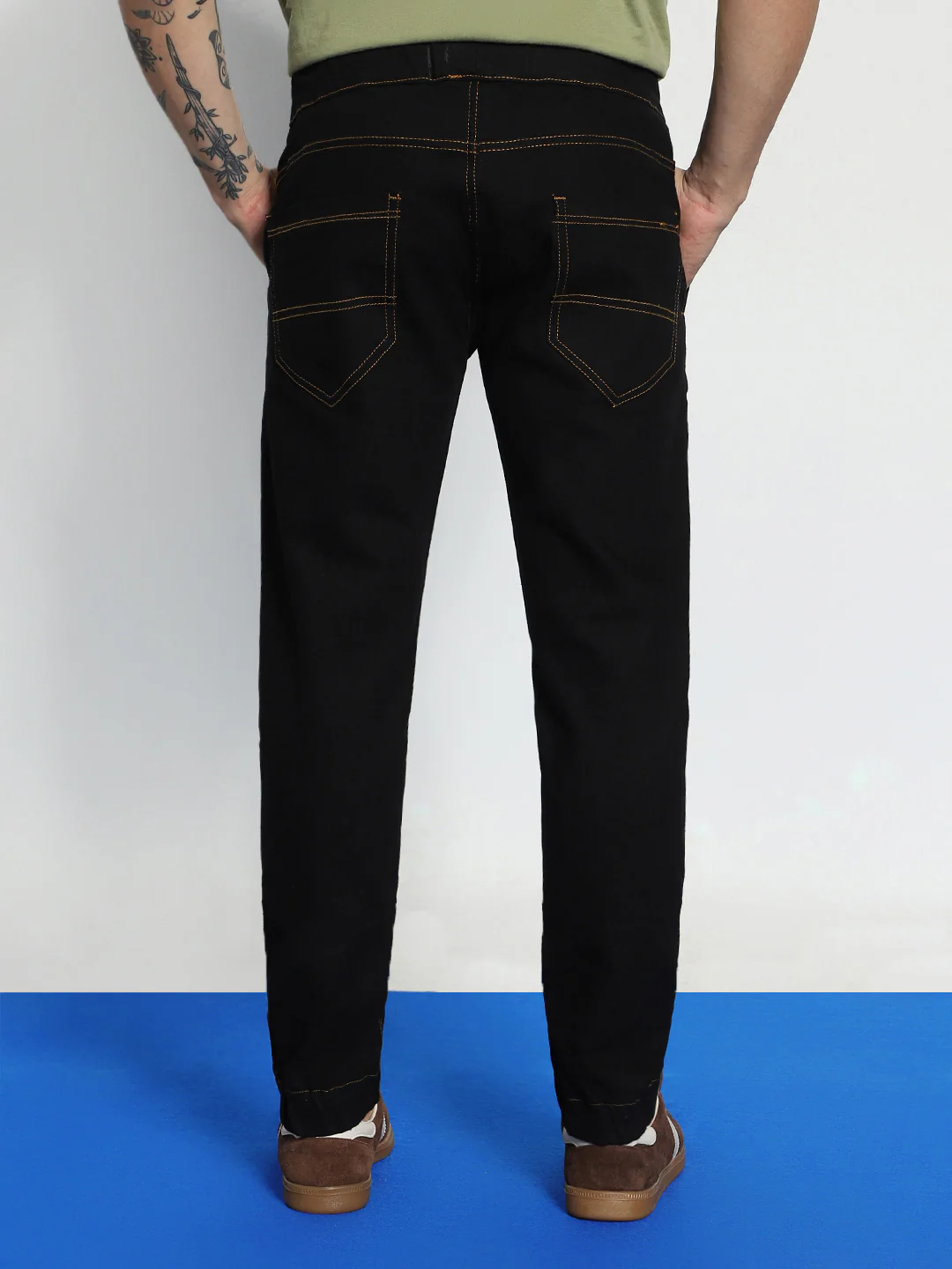 Men's Black Jogger Jeans Slim Fit Stretch - Image 3