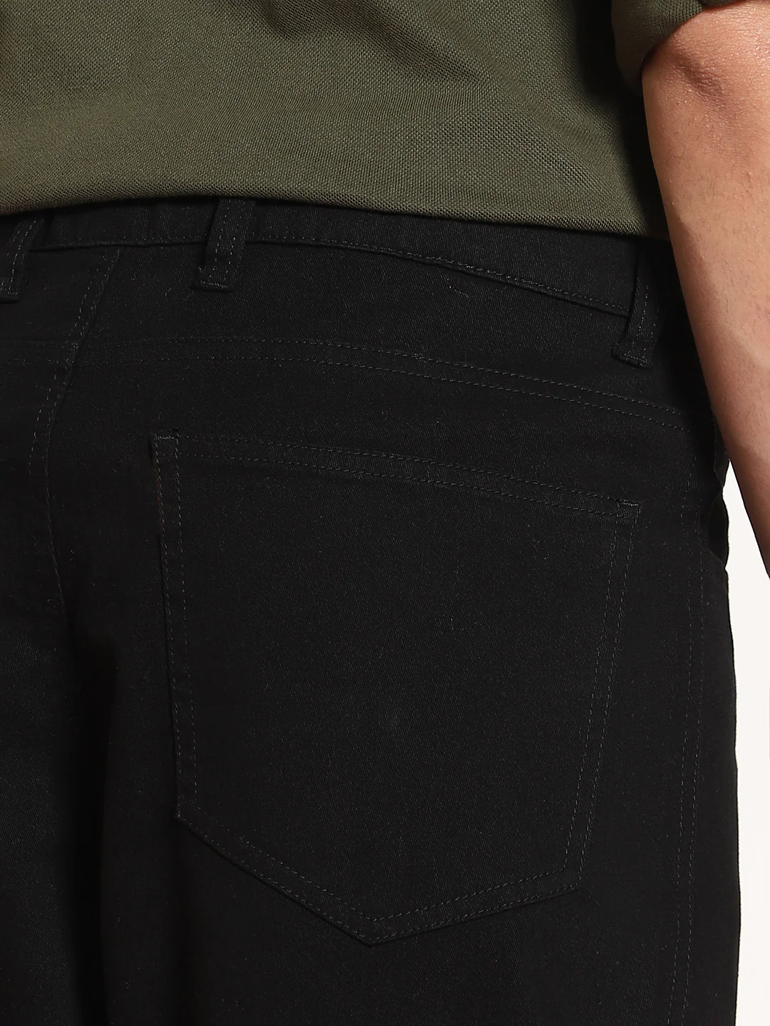 Men's Black Loose Baggy Fit Cargo Chino Pant with 8 Pockets Stretchable - Image 8