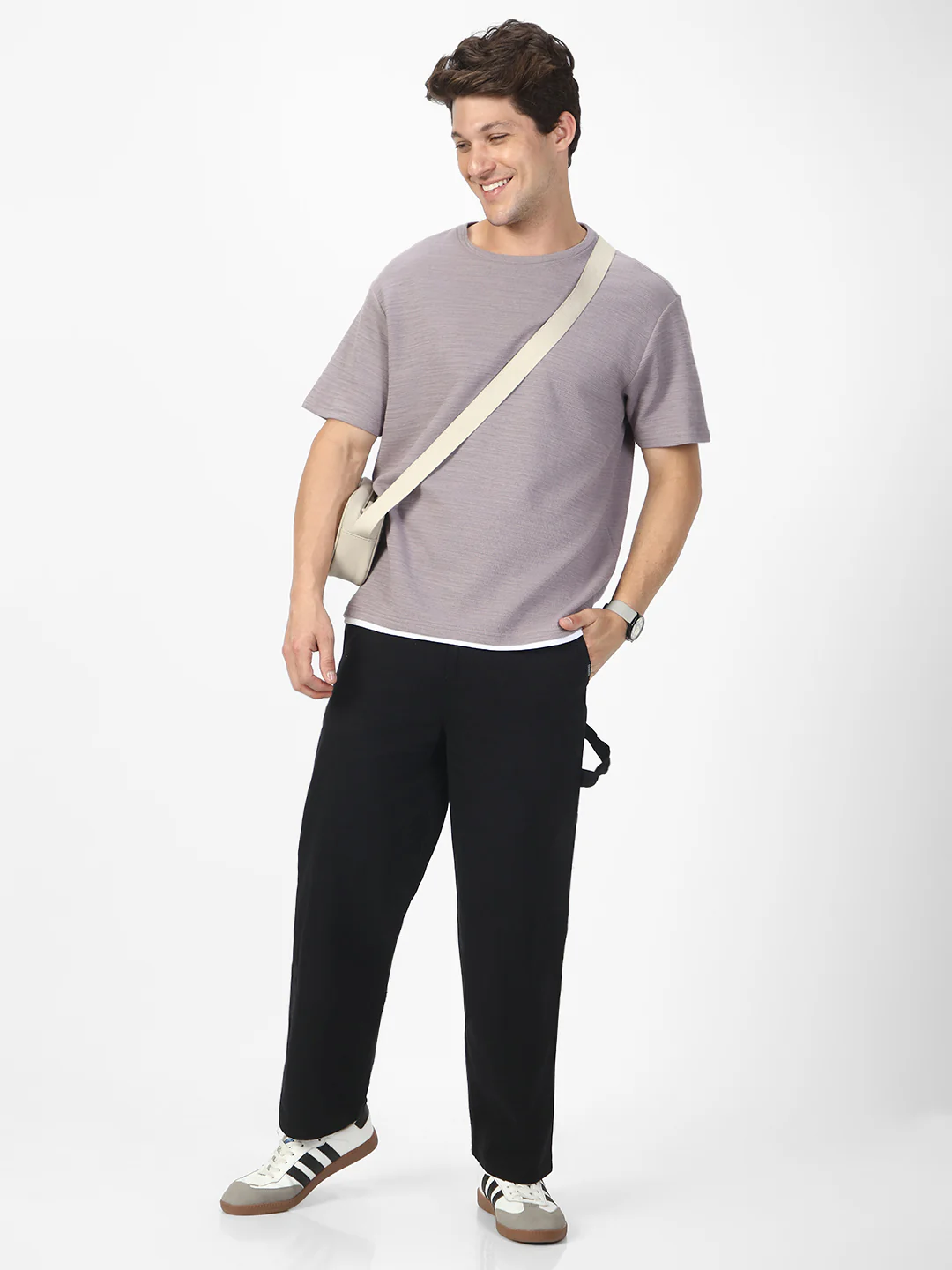 Men's Black Loose Baggy Fit Solid Carpenter Trouser Pant with 5 Pockets Non-Stretchable - Image 4