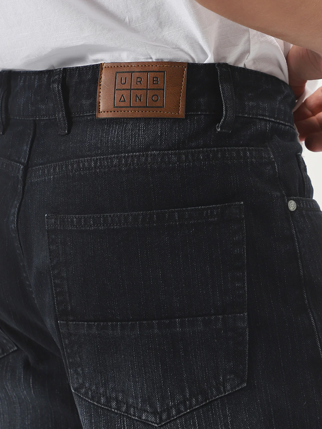 Men's Black Loose Baggy Fit Washed Denim Jeans Non-Stretchable - Image 6