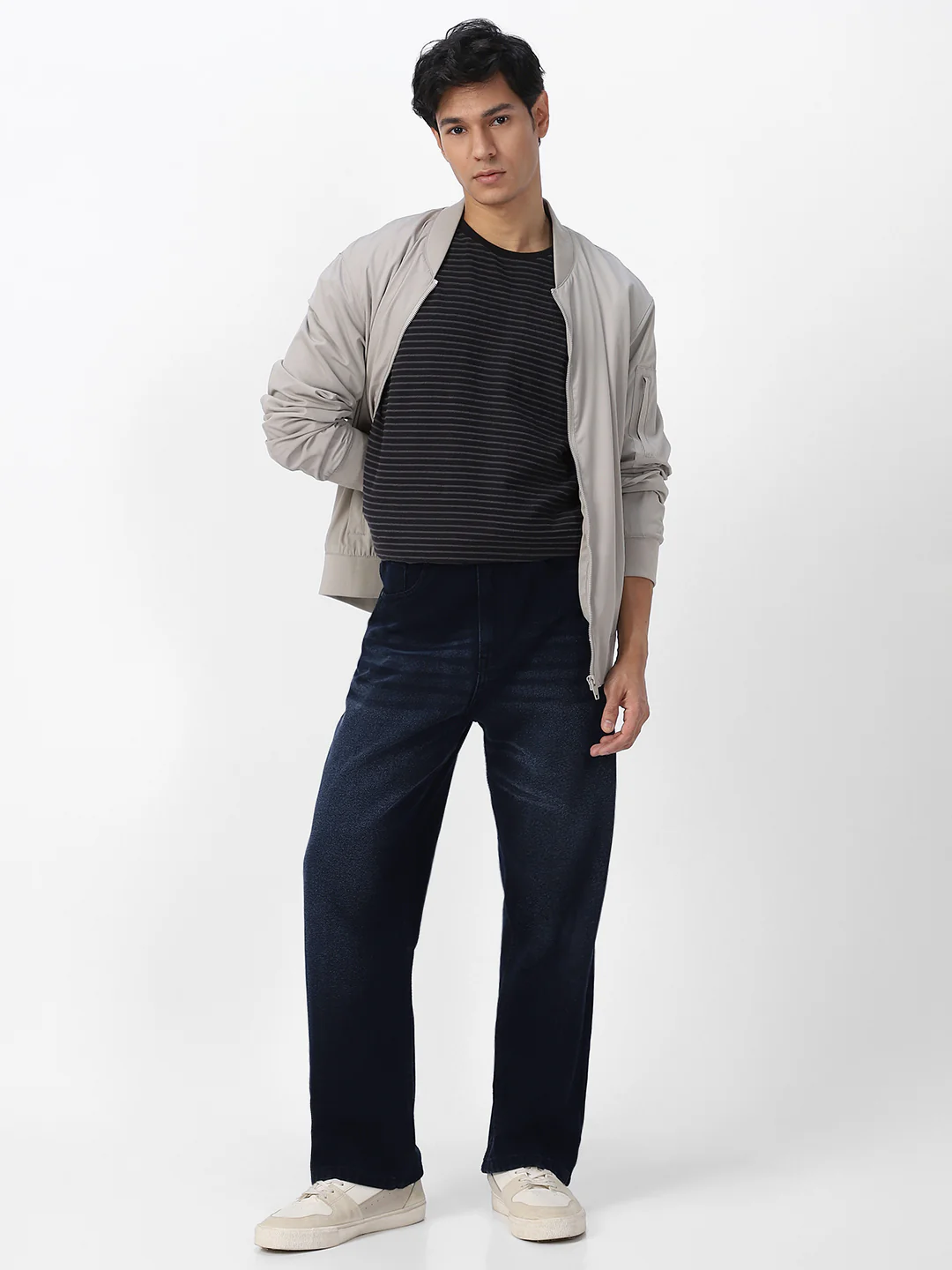 Men's Black Loose Baggy Fit Washed Jeans Non-Stretchable - Image 4