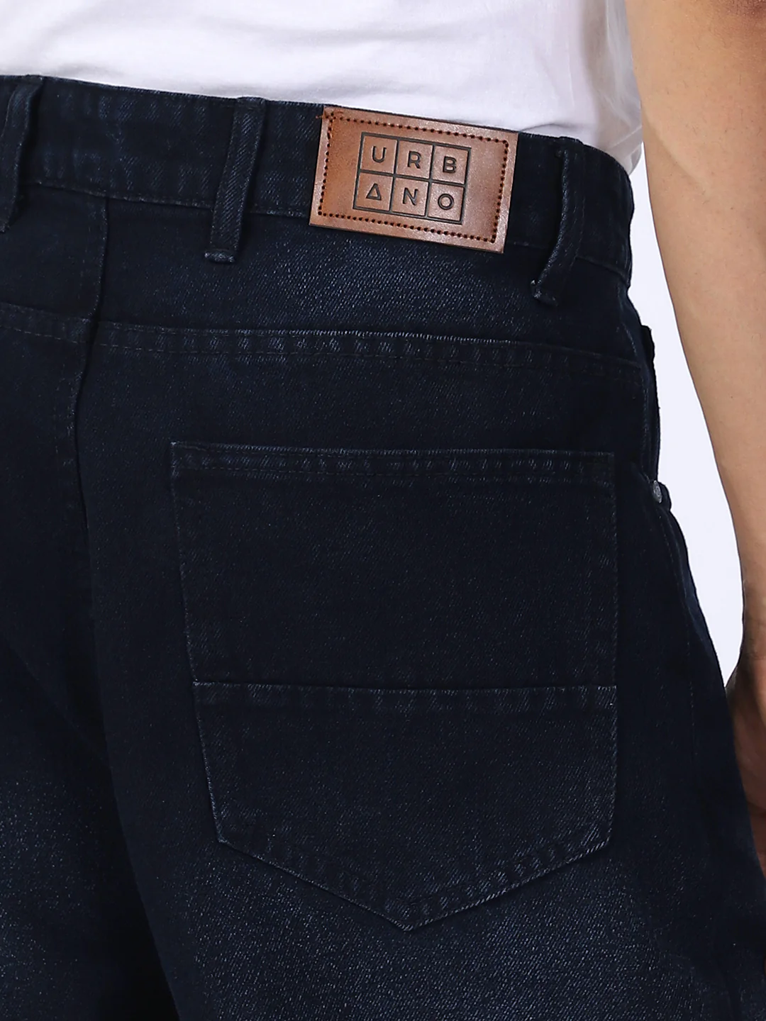 Men's Black Loose Baggy Fit Washed Jeans Non-Stretchable - Image 5