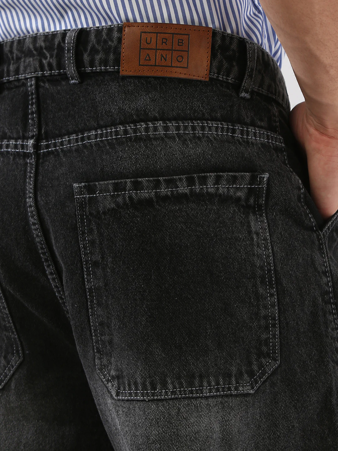Men's Black Loose Fit Cargo Carpenter Jeans With 6 Pockets Non-Stretchable - Image 7