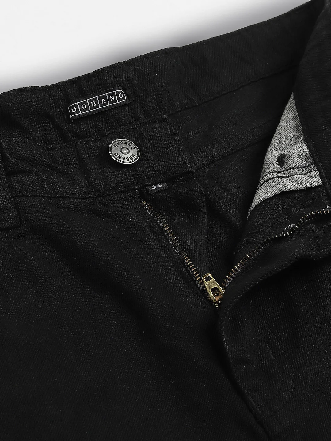 Men's Black Loose Fit Washed Jeans Non-Stretchable - Image 6