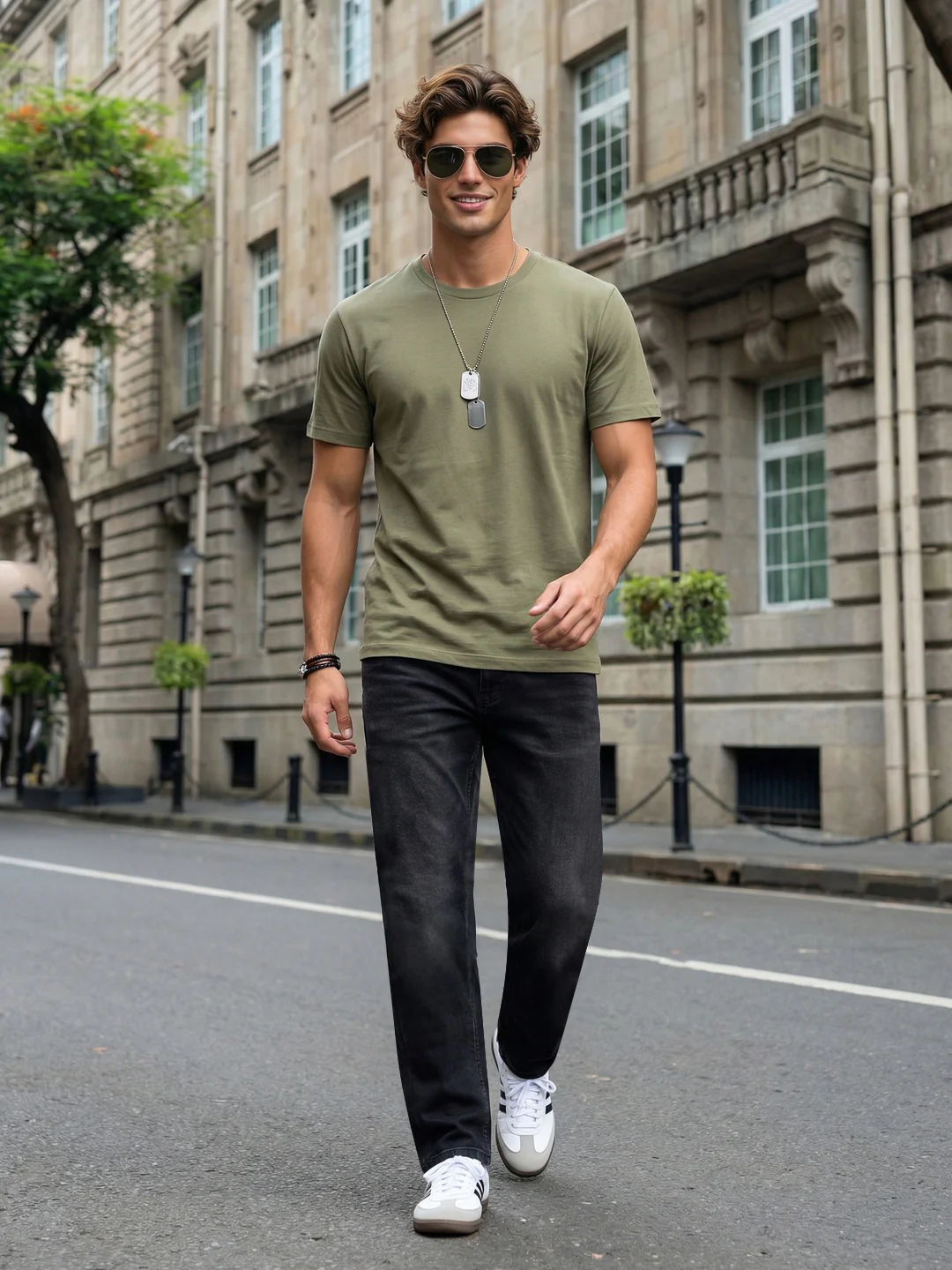 Men's Black Relaxed Fit Washed Denim Jeans Non-Stretchable - Image 4