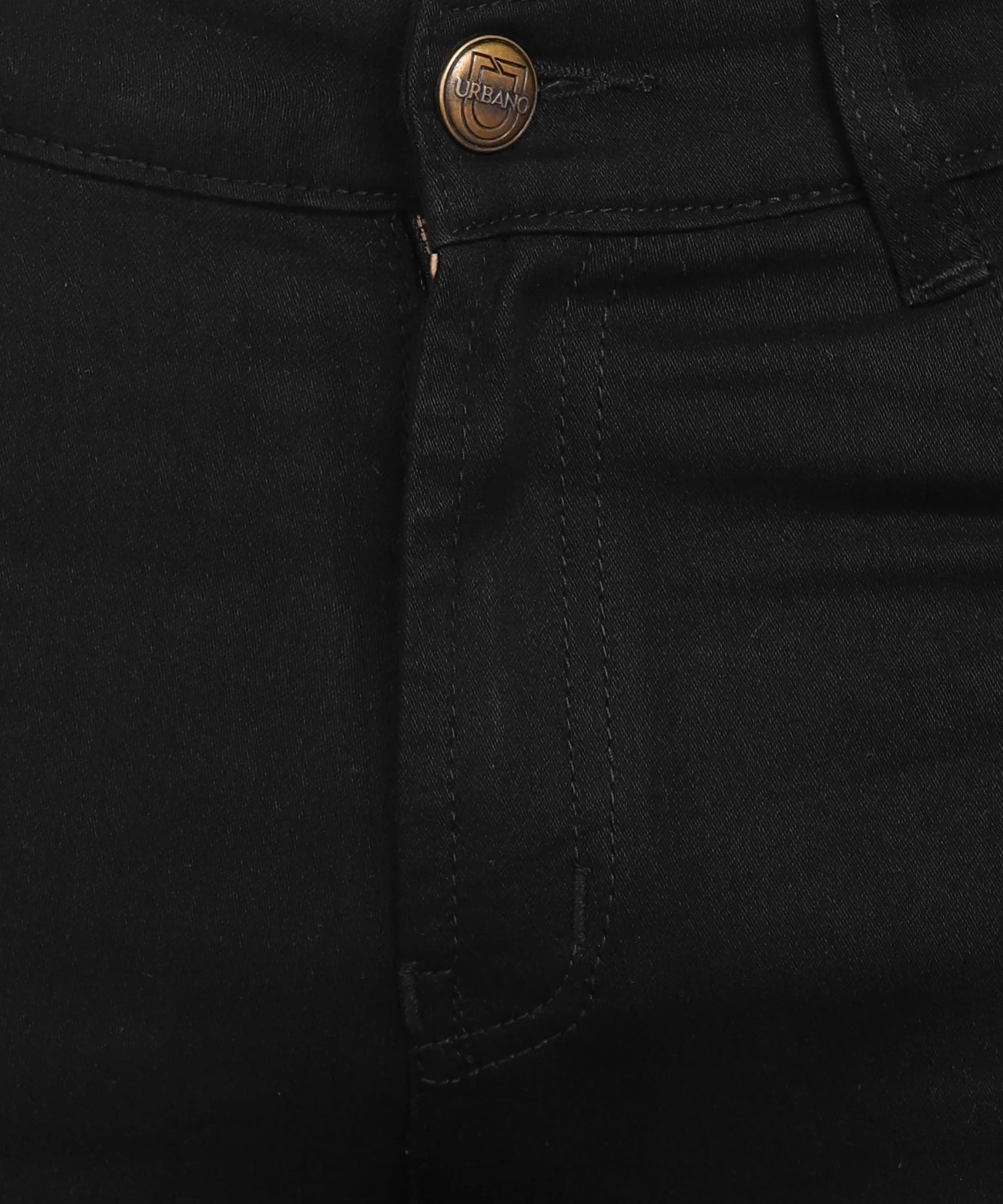 Men's Black Slim Fit Knee Slit Stretchable Jeans - Image 5