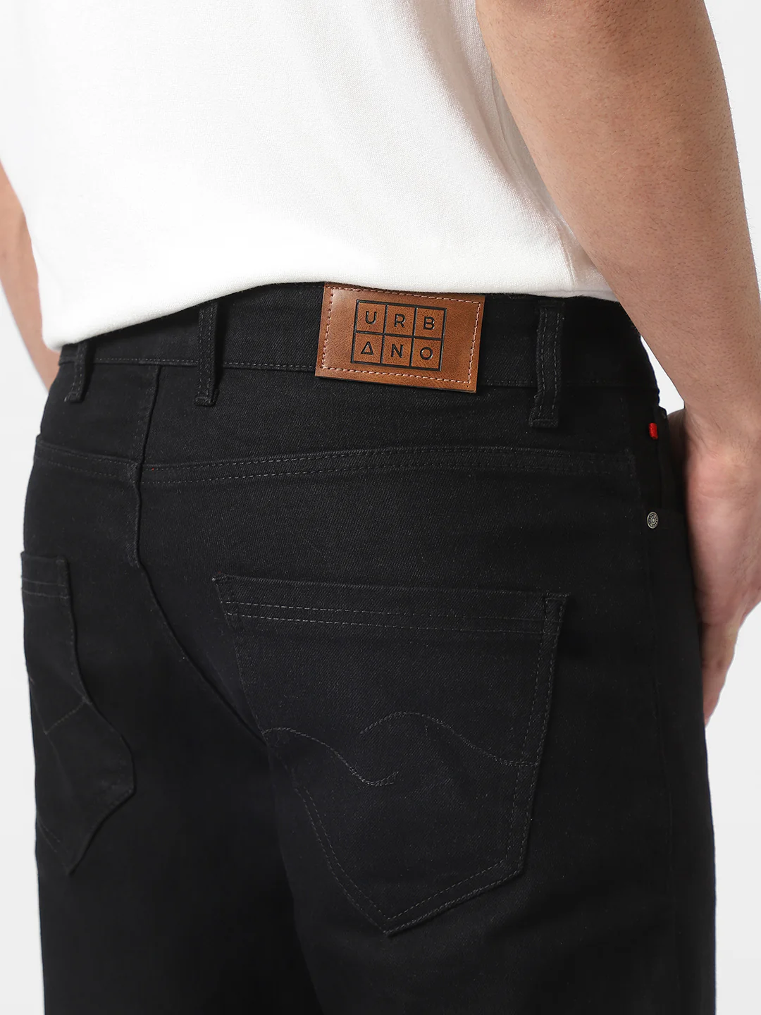 Men's Black Slim Fit Solid Jeans Stretchable - Image 5