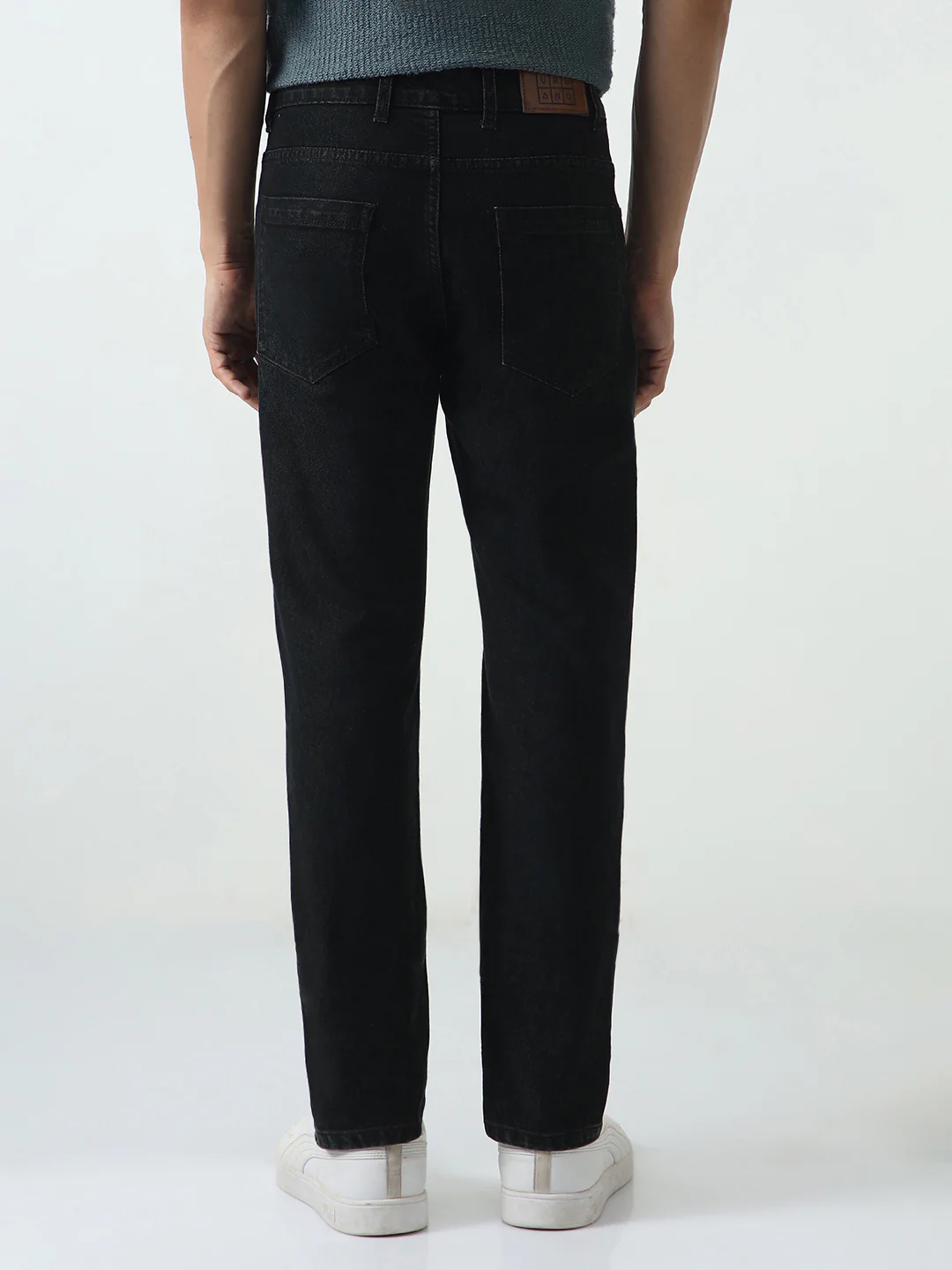 Men's Black Slim Fit Washed Denim Jeans Stretchable - Image 4