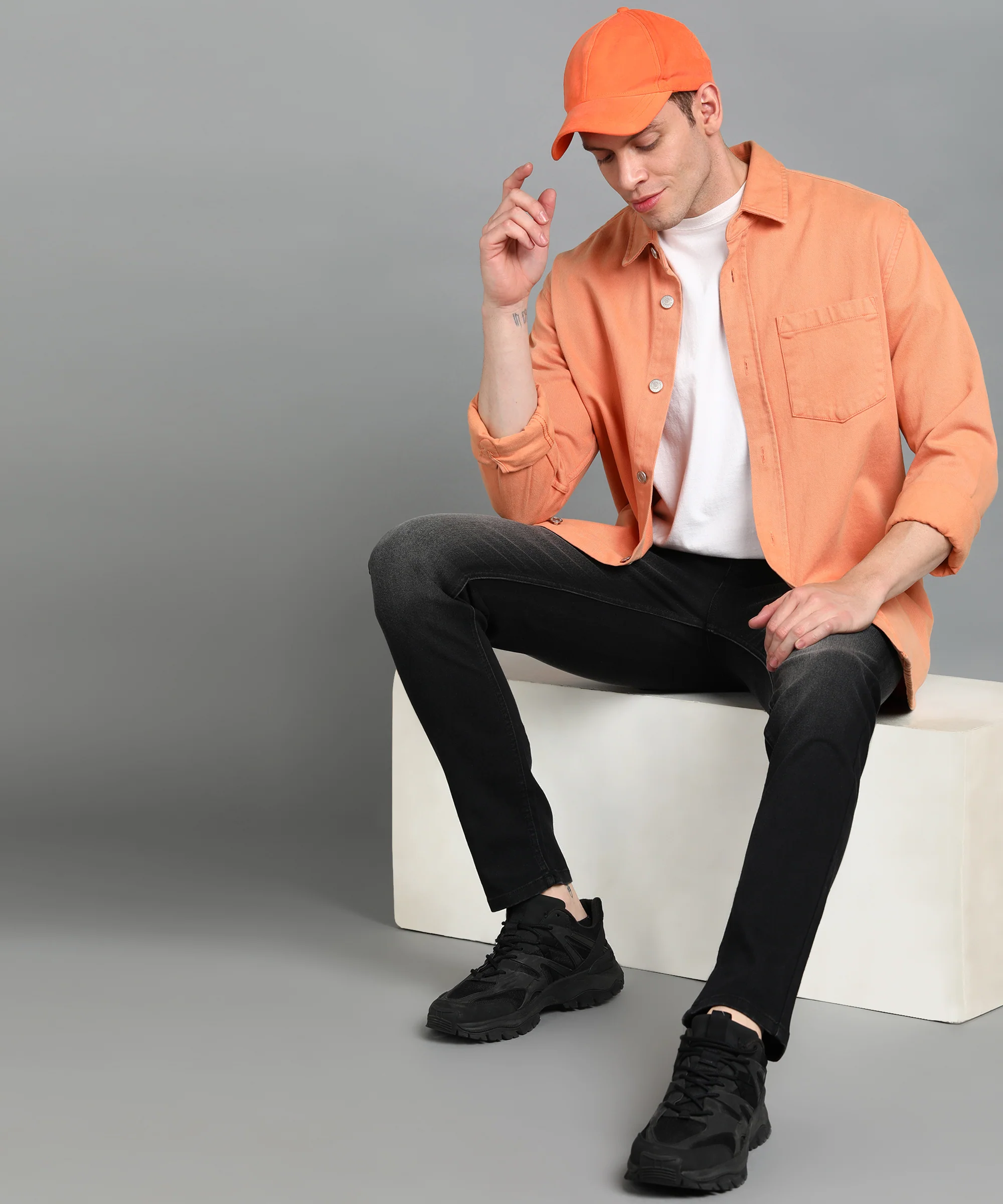 Men's Black Slim Fit Washed Jeans Stretchable - Image 5