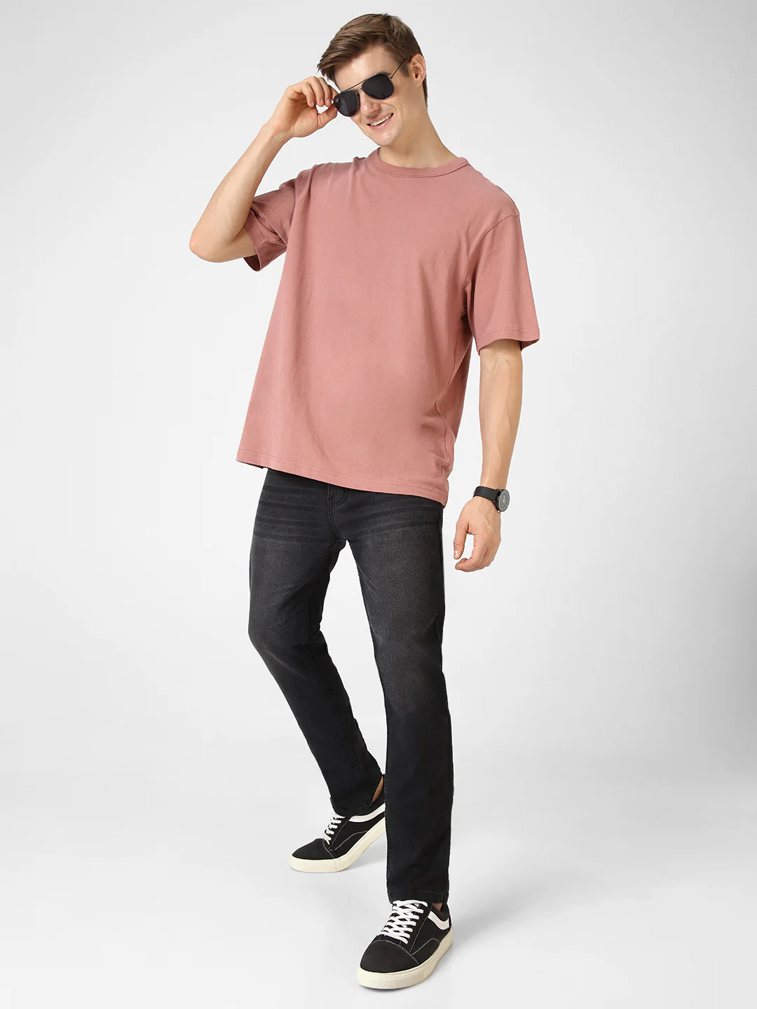 Men's Black Slim Fit Washed Jeans Stretchable - Image 4
