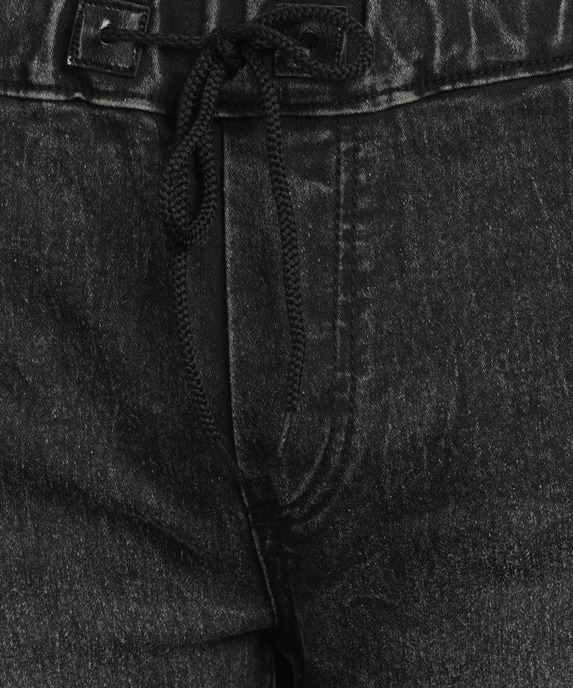 Men's Black Slim Fit Washed Jogger Jeans Stretchable - Image 5