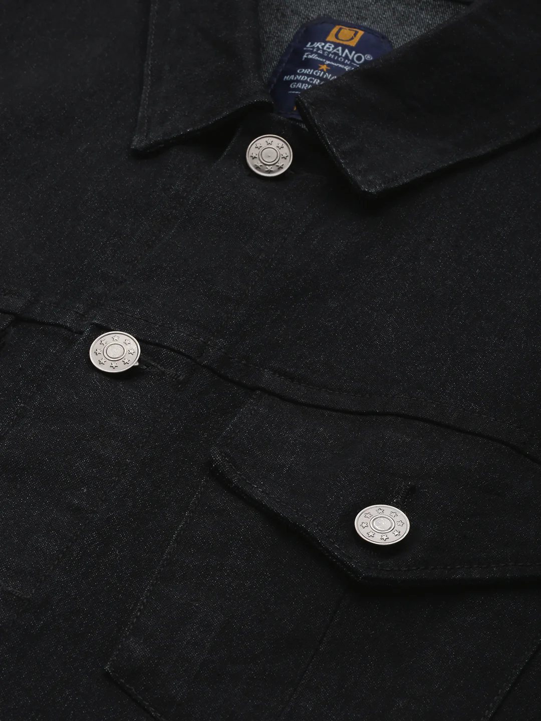 Men's Black Slim Fit Washed Sleeveless Denim Jacket - Image 6