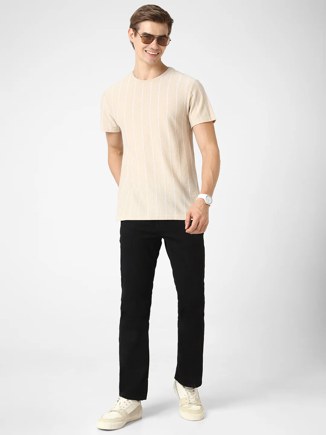 Men's Black Washed Bootcut Jeans Stretchable - Image 5