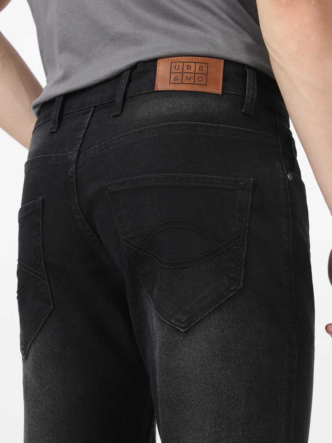 Men's Black Washed Bootcut Jeans Stretchable - Image 5