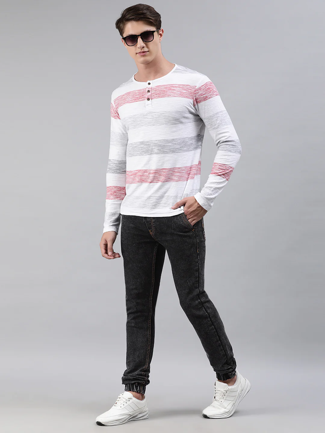 Men's Black Washed Jogger Jeans Slim Fit Stretch - Image 4
