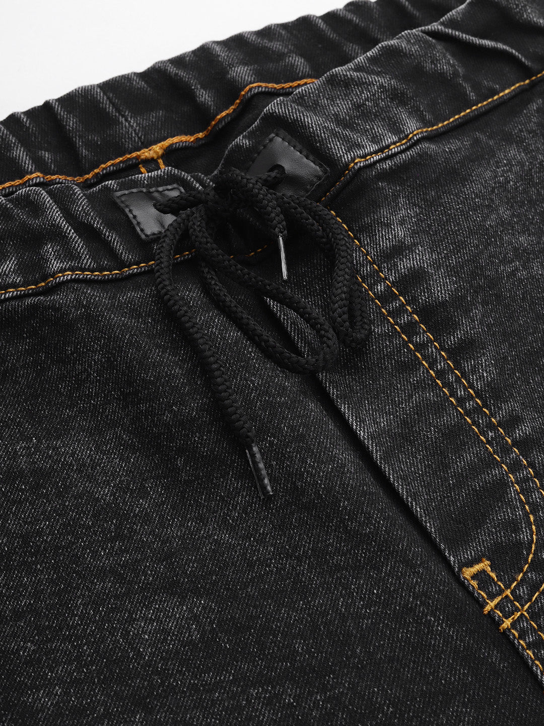 Men's Black Washed Jogger Jeans Slim Fit Stretch - Image 5