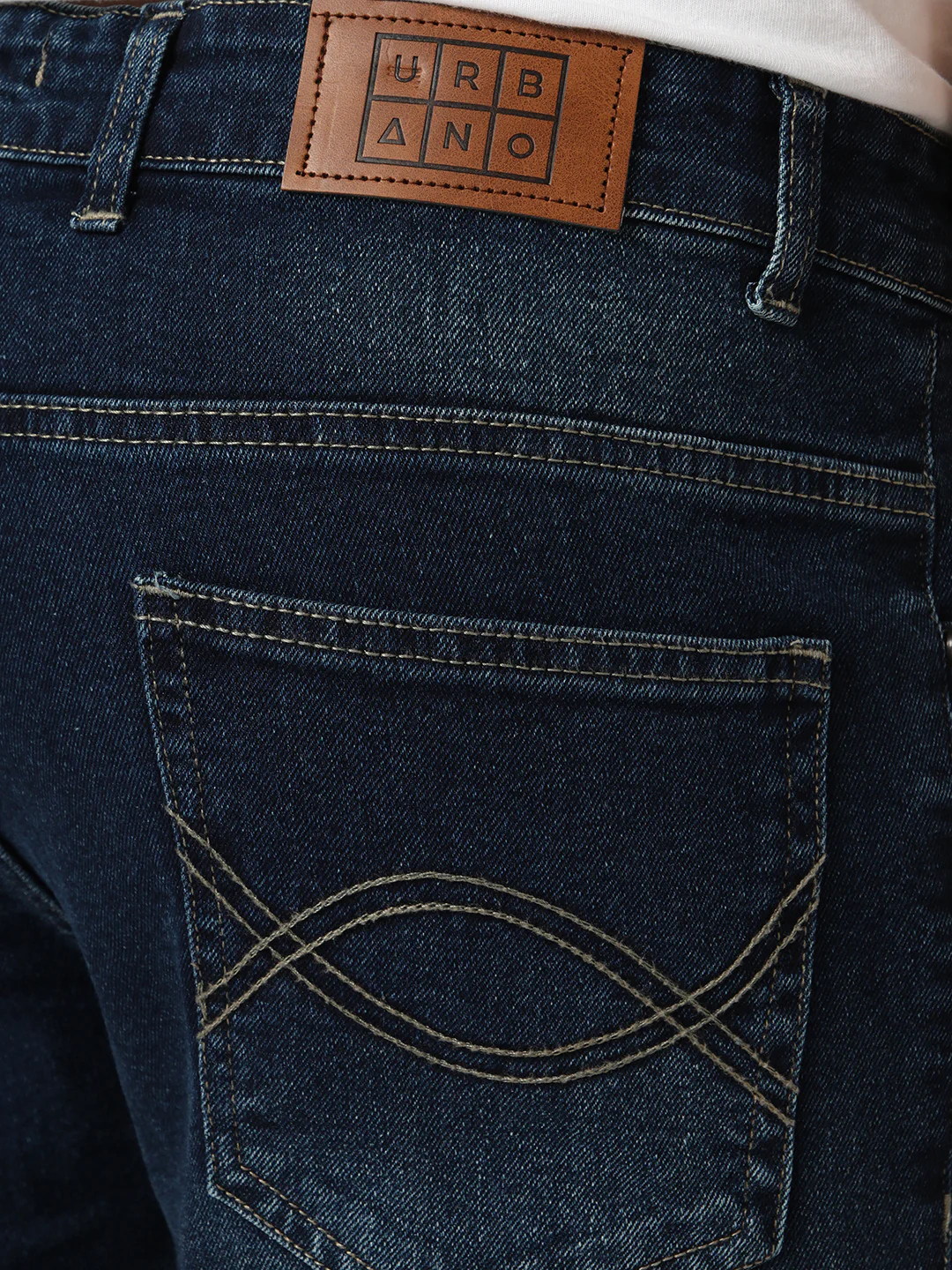 Men's Blue Bootcut Fit Mid Rise Heavy Washed Jeans Stretchable - Image 6