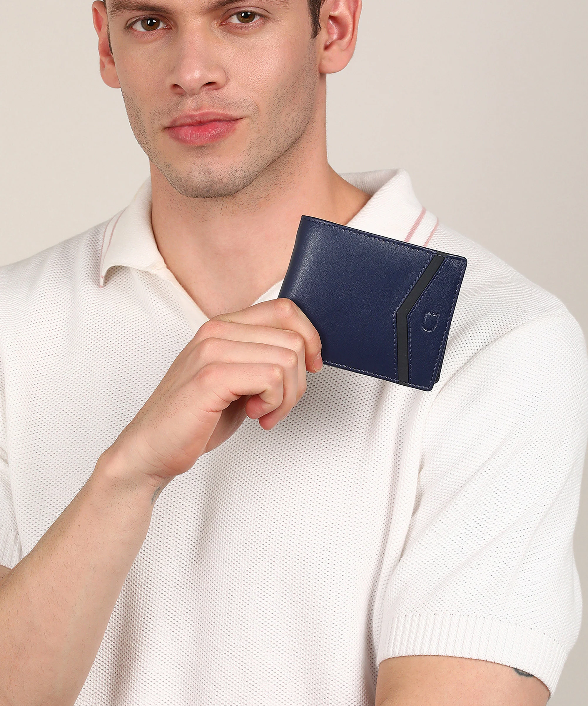 Urbano Fashion Men's Blue Casual, Formal Leather Wallet-8 Card Slots - Image 7