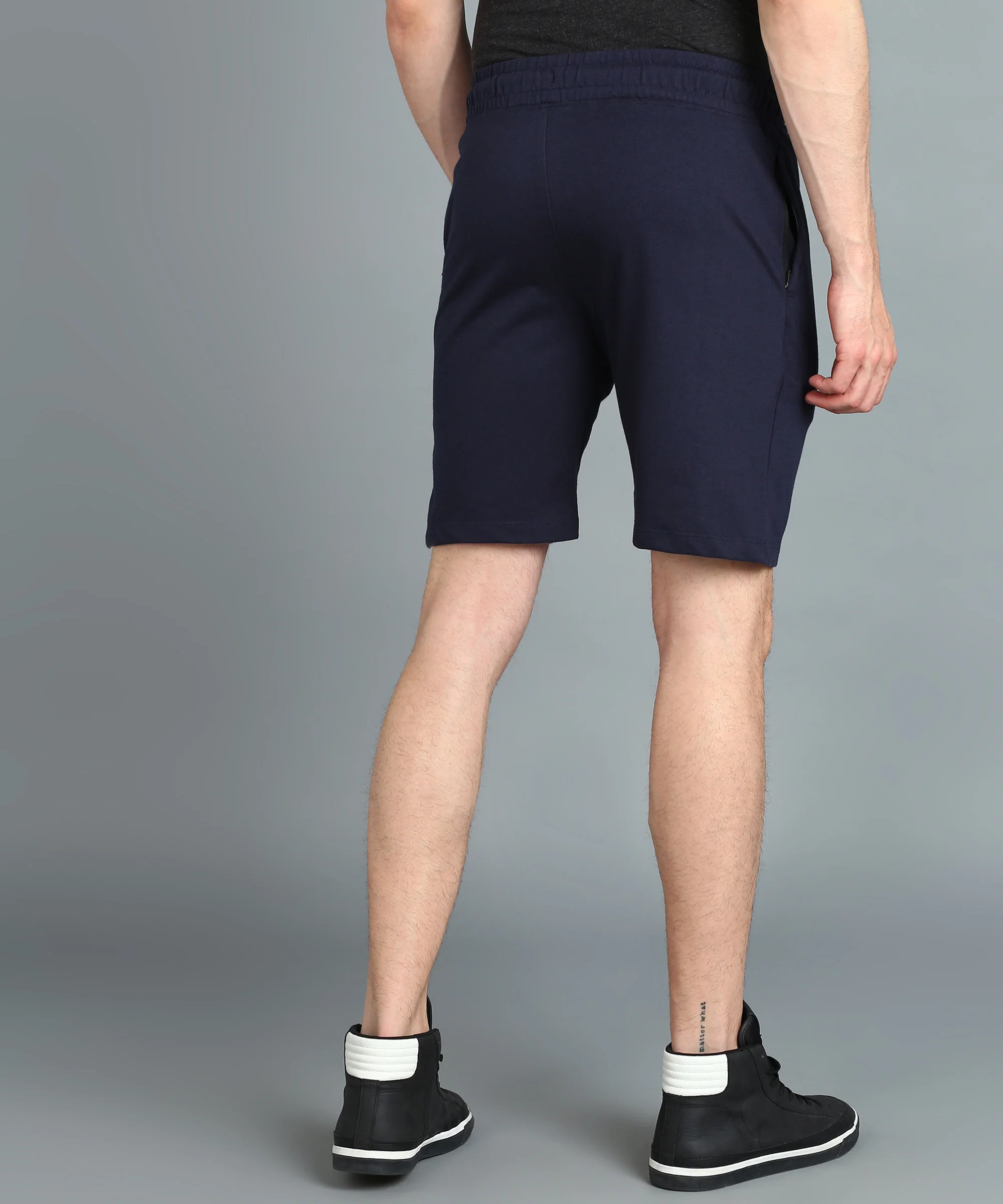 Men's Blue Cotton Regular Shorts Stretchable - Image 3