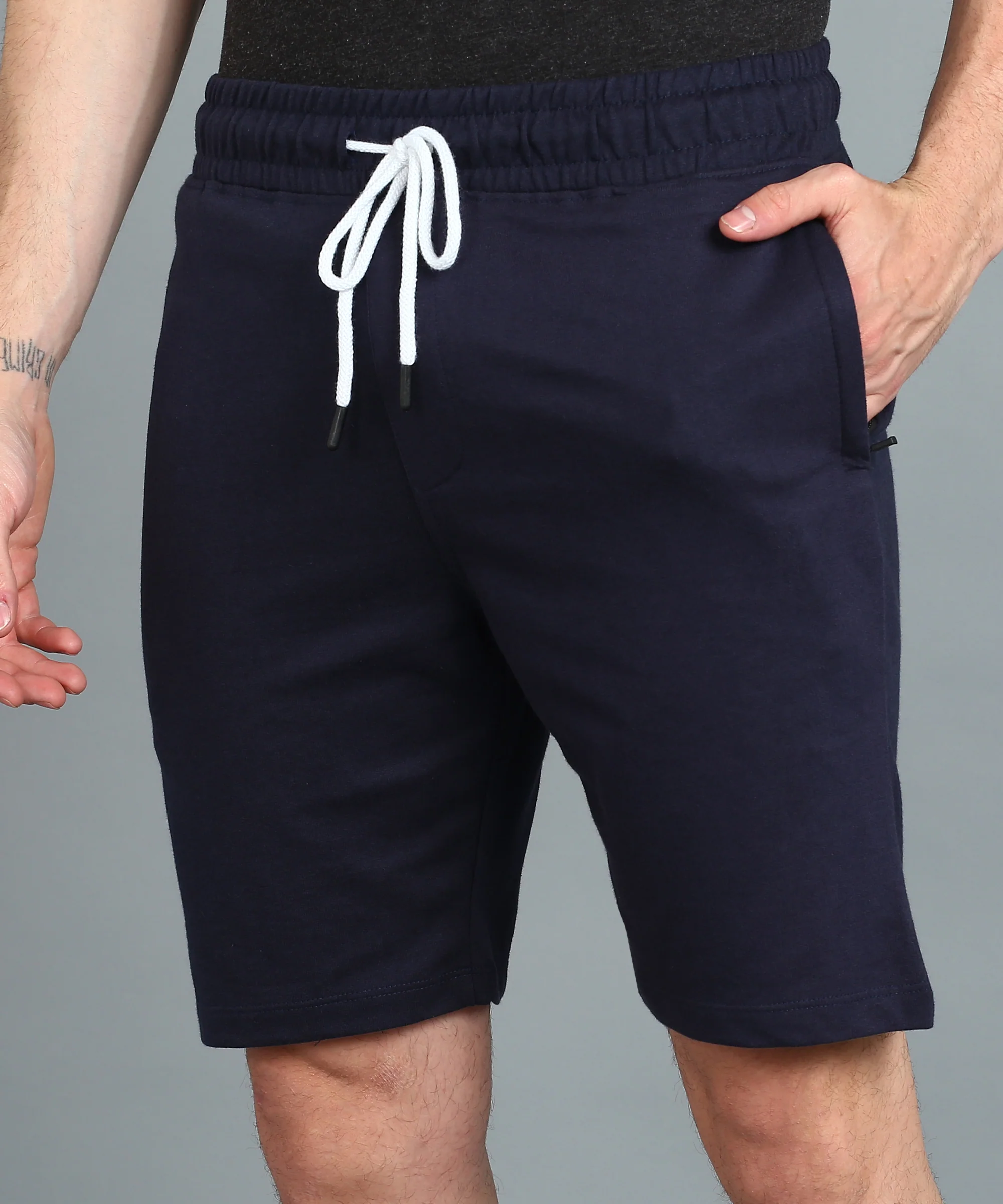 Men's Blue Cotton Regular Shorts Stretchable - Image 5