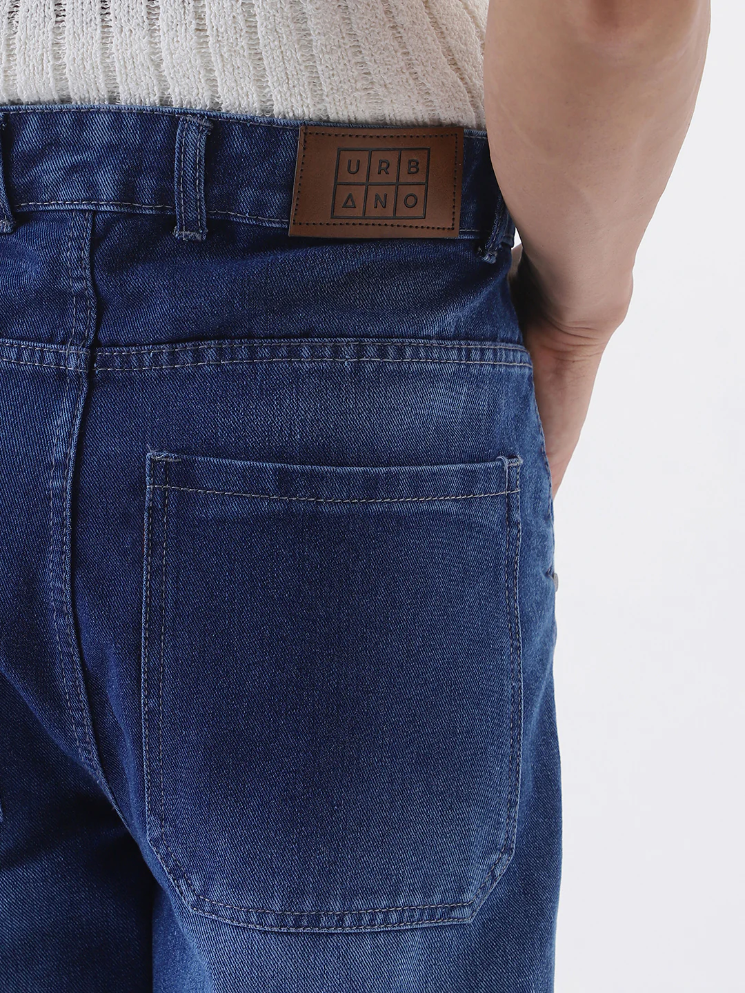 Men's Blue Loose Fit Cargo Carpenter Jeans With 6 Pockets Non-Stretchable - Image 7