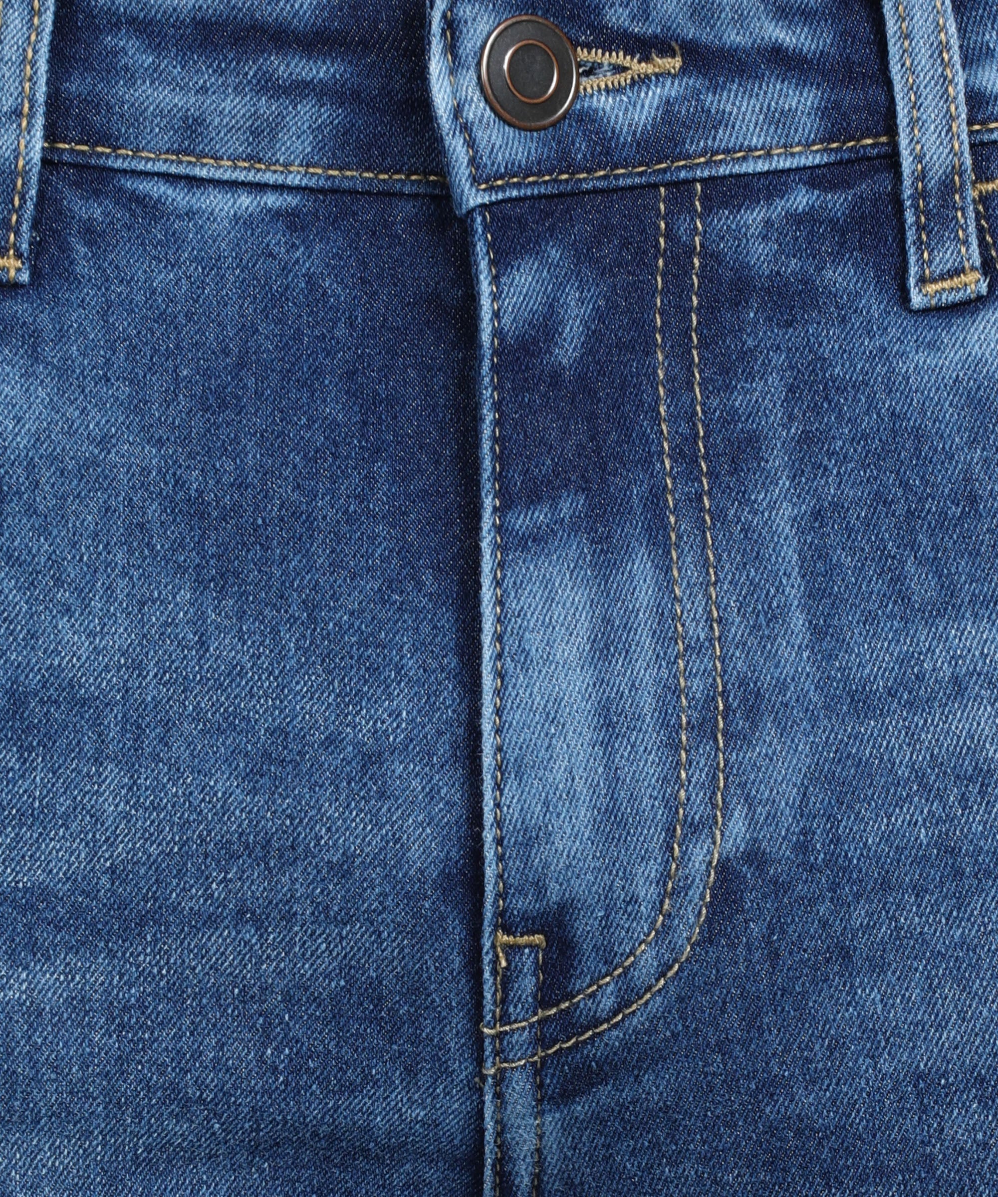 Men's Blue Skinny Fit Washed Jeans Stretchable - Image 7