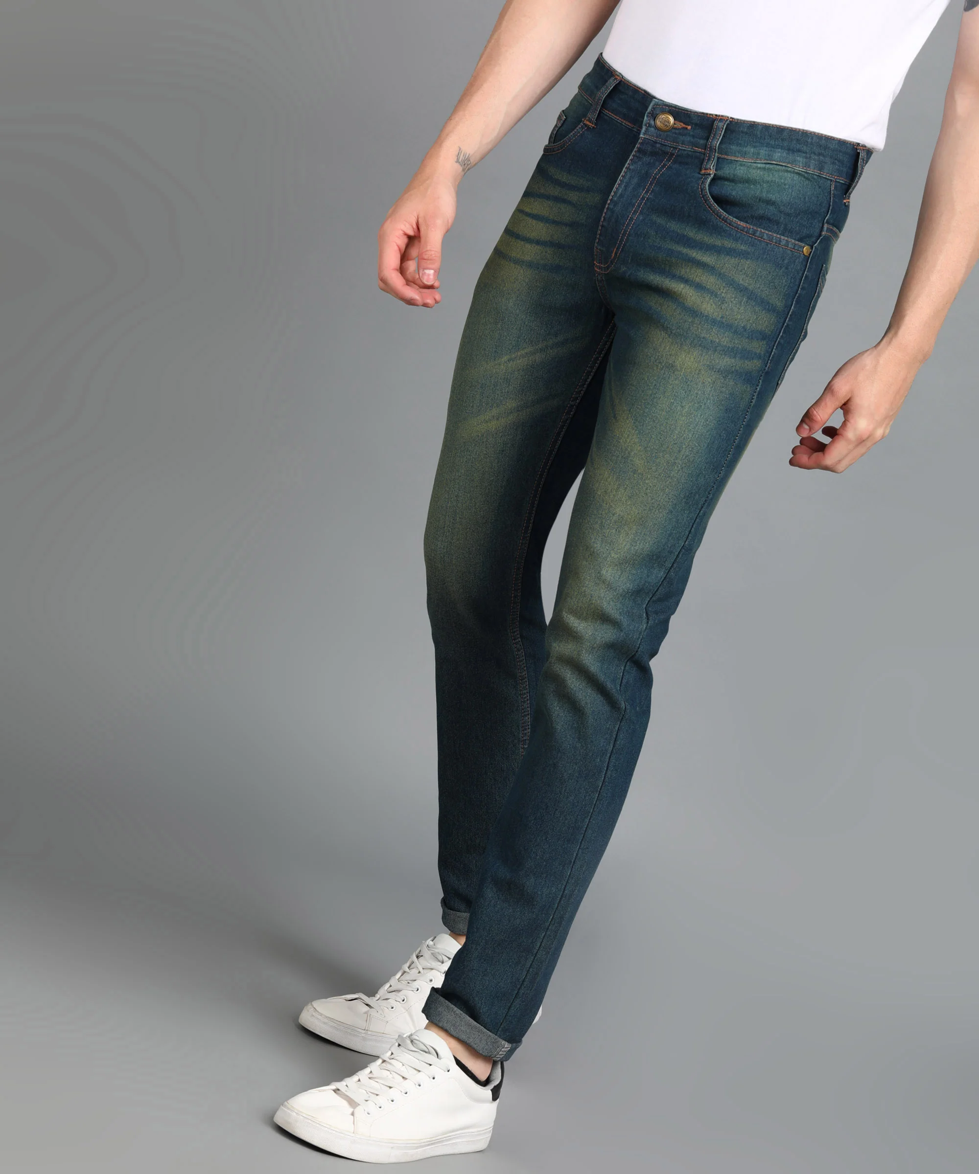 Men's Blue Slim Fit Jeans Stretchable - Image 2