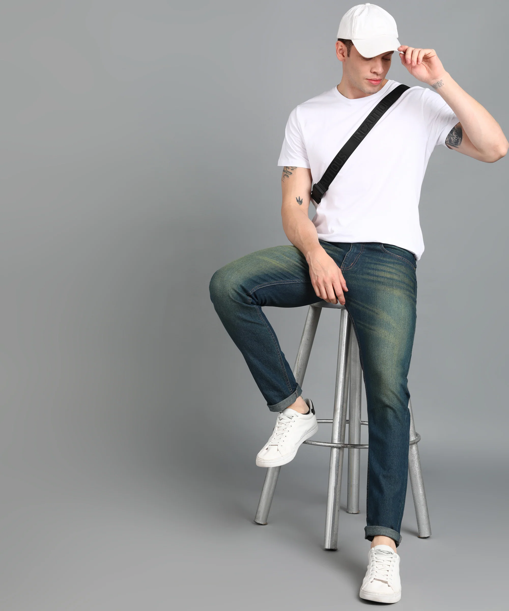Men's Blue Slim Fit Jeans Stretchable - Image 4