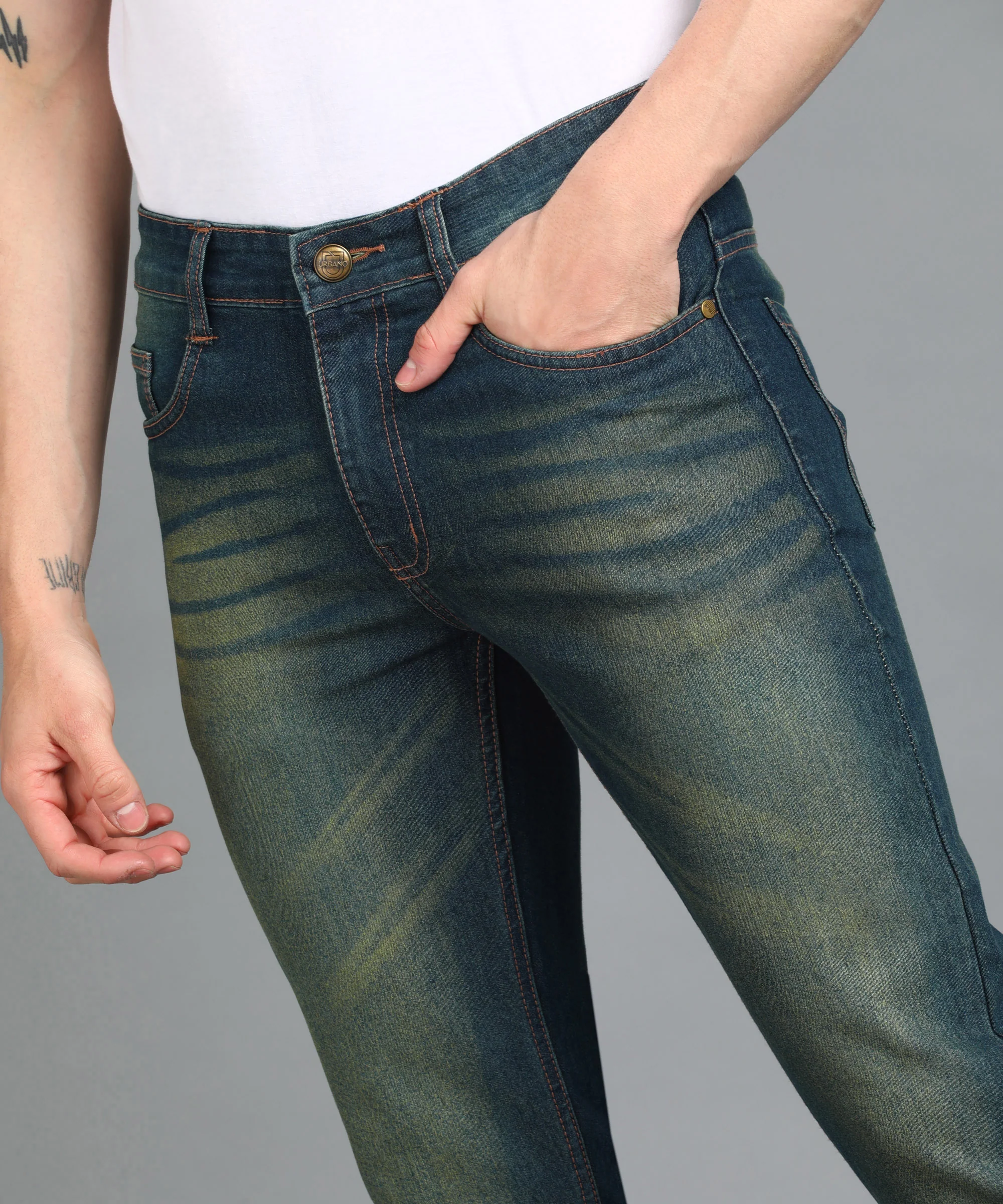 Men's Blue Slim Fit Jeans Stretchable - Image 5