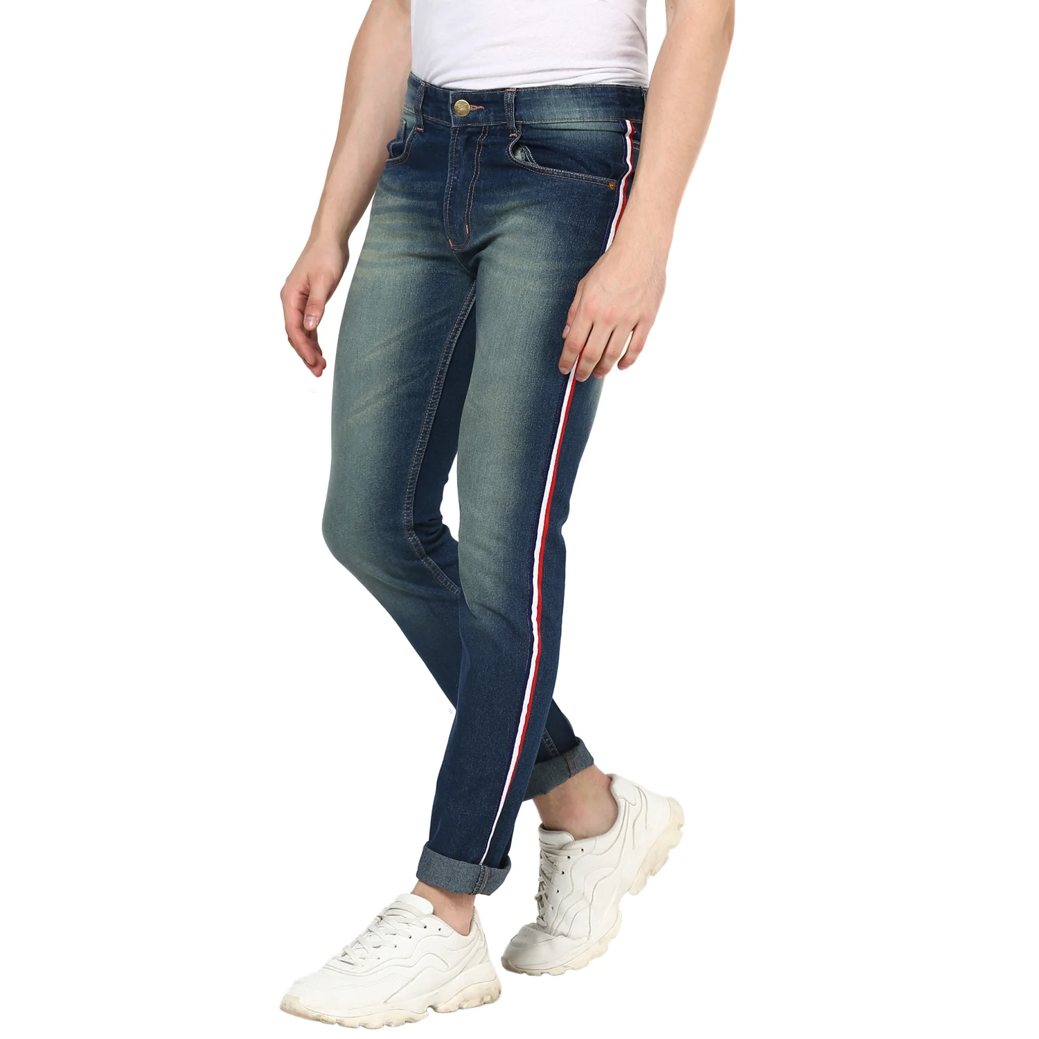 Men's Blue Slim Fit Jeans Stretchable - Image 2