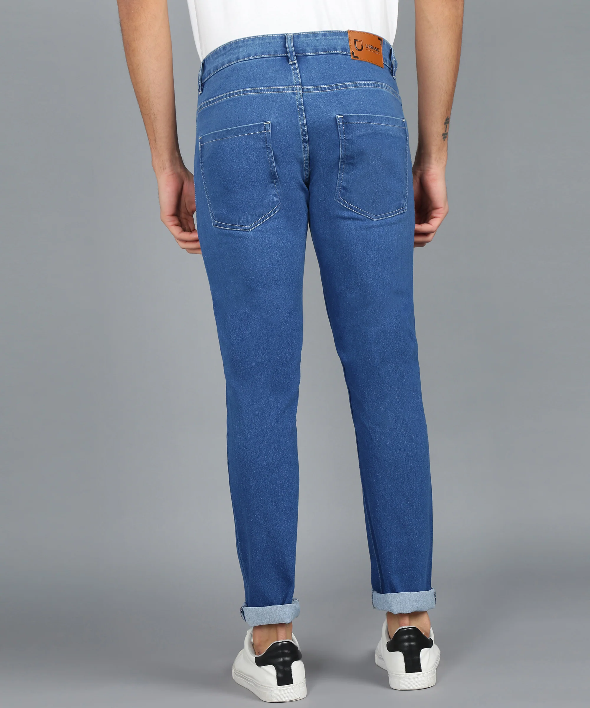 Men's Blue Slim Fit Jeans Stretchable - Image 3