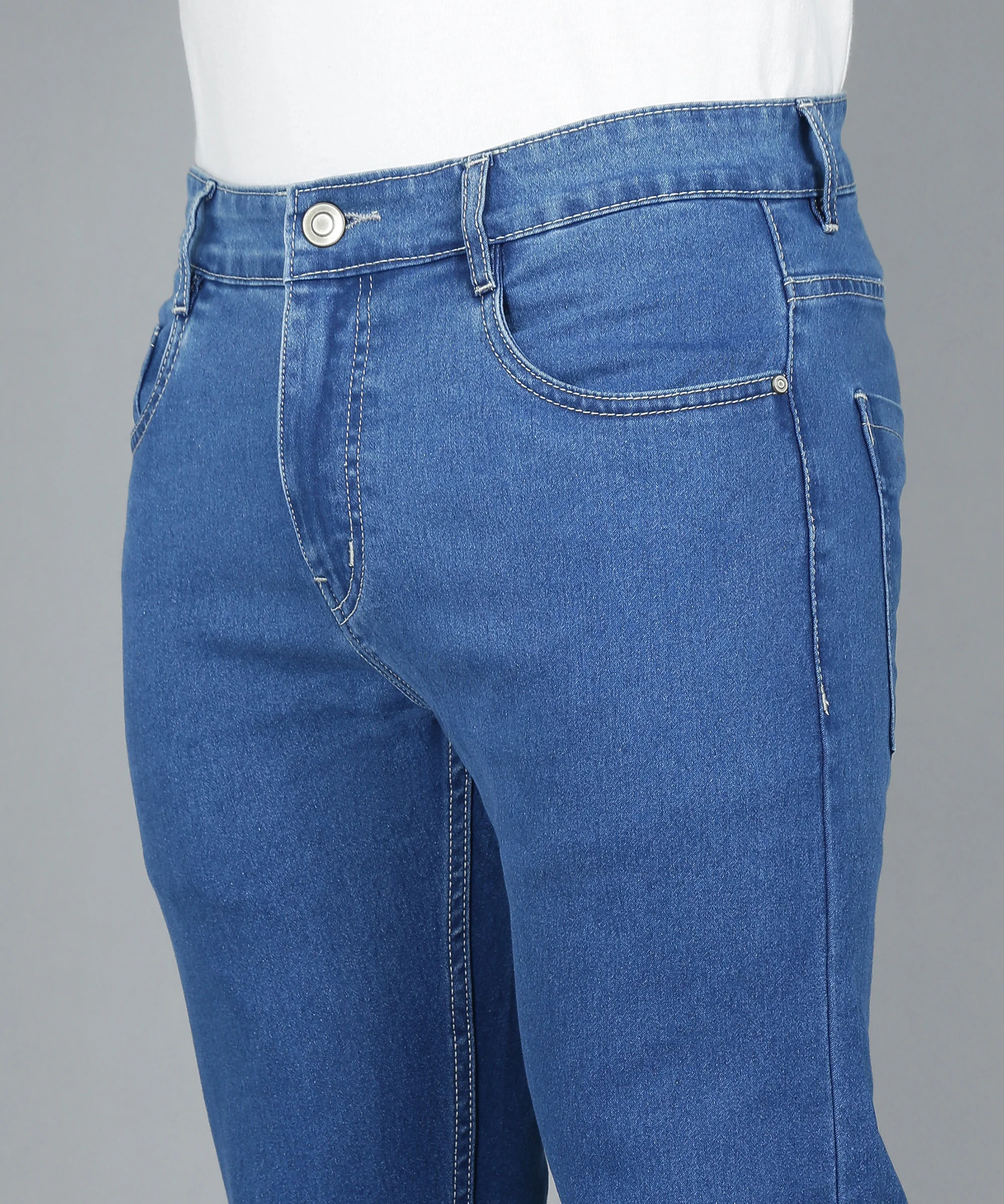 Men's Blue Slim Fit Jeans Stretchable - Image 5