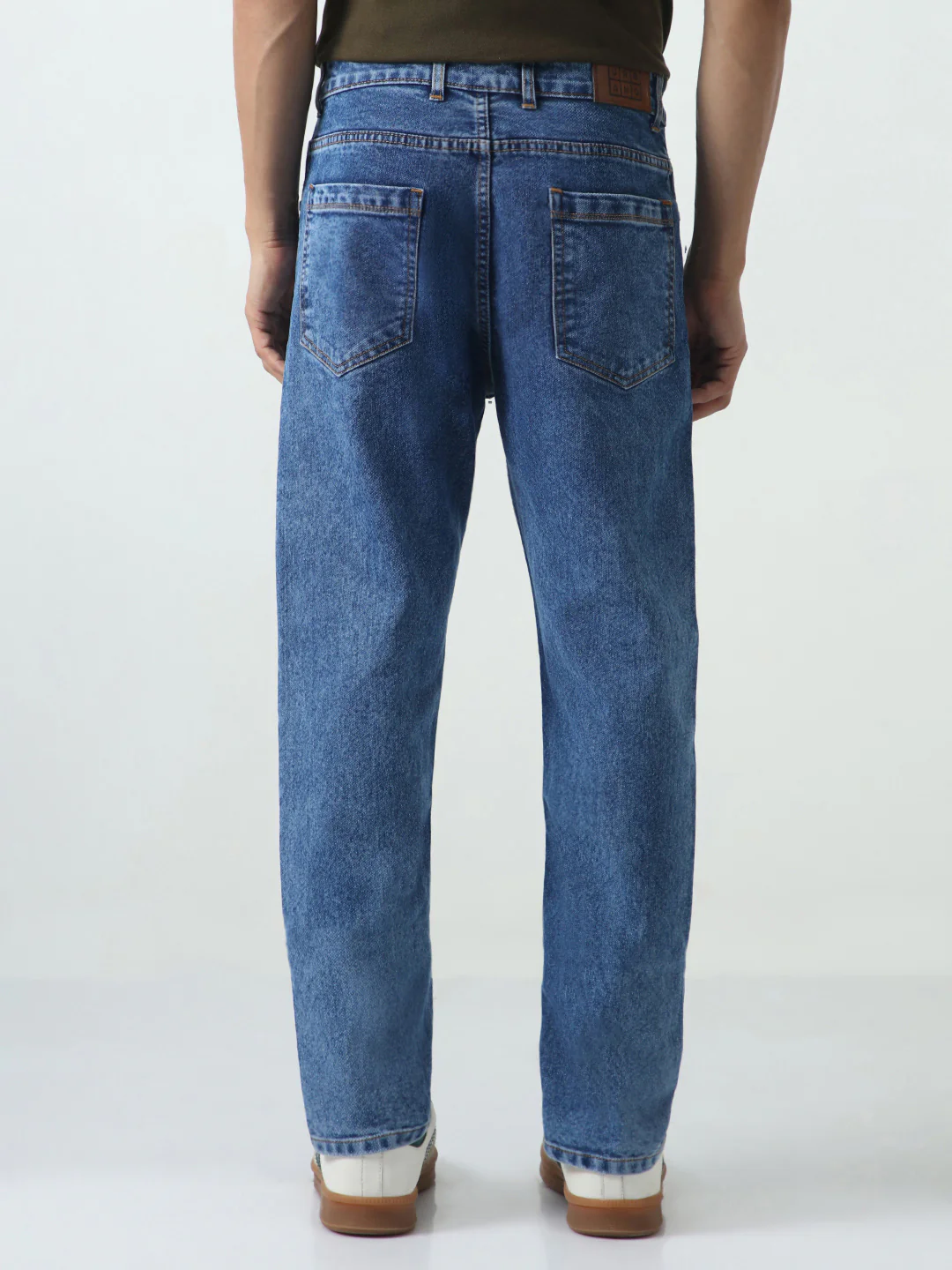 Men's Blue Slim Fit Washed Denim Jeans Stretchable - Image 3