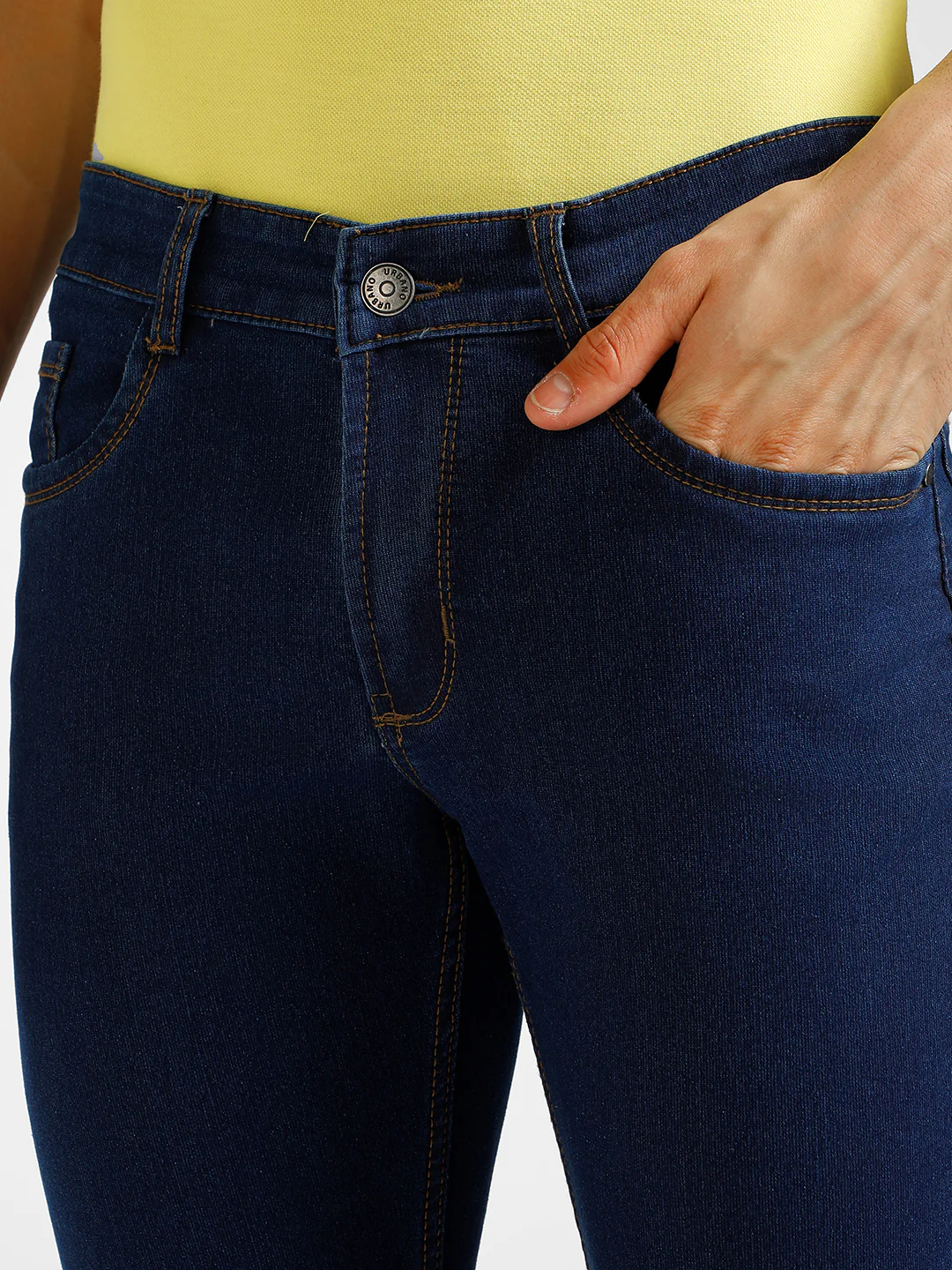 Men's Blue Slim Fit Washed Jeans Stretchable - Image 5