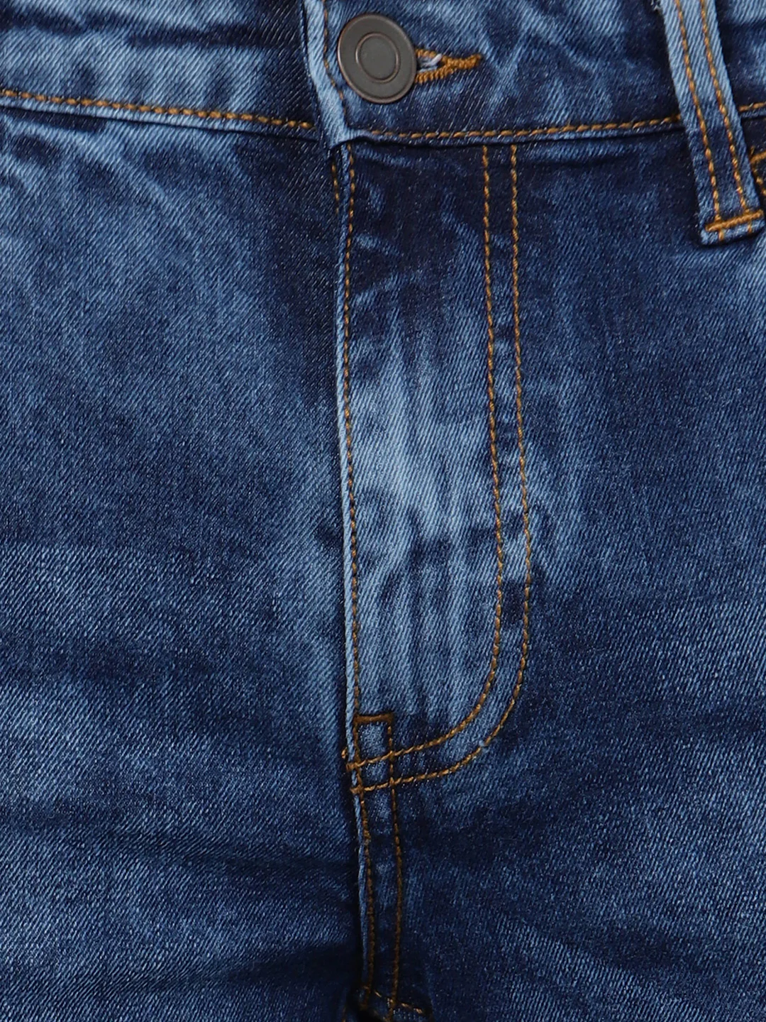 Men's Blue Slim Fit Washed Jeans Stretchable - Image 7