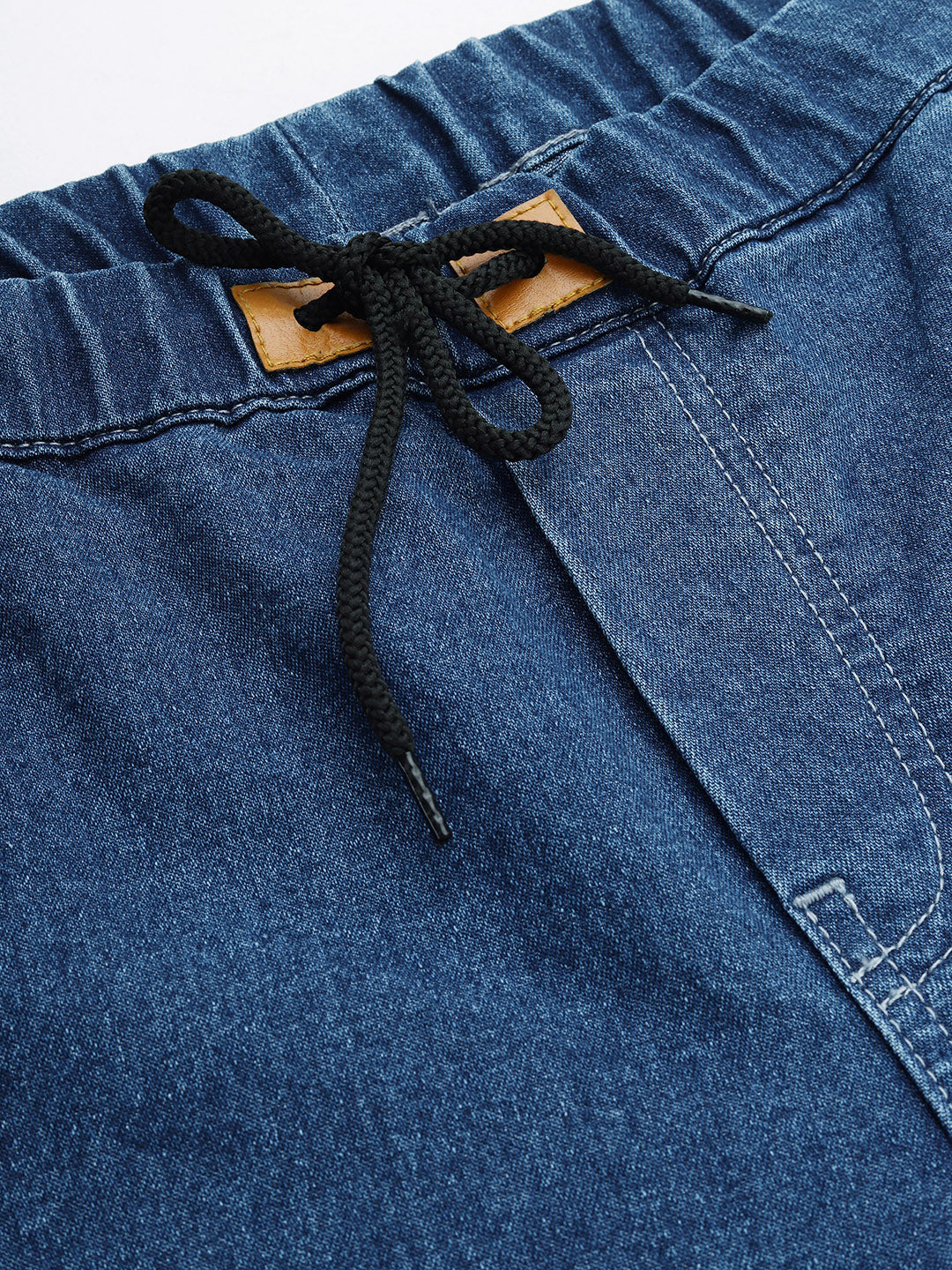 Men's Blue Slim Fit Washed Jogger Jeans Stretchable - Image 5