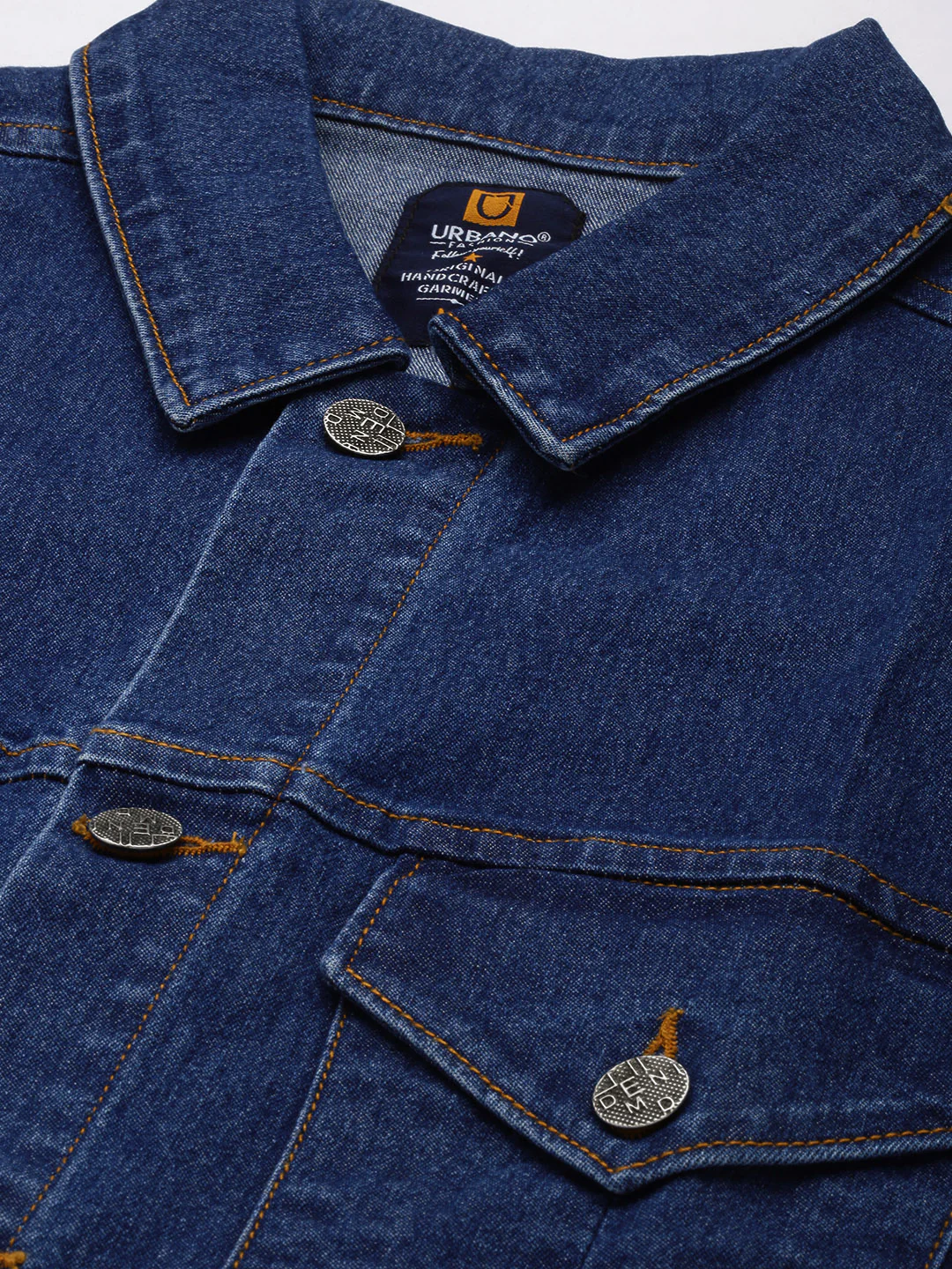 Men's Blue Slim Fit Washed Sleeveless Denim Jacket - Image 6