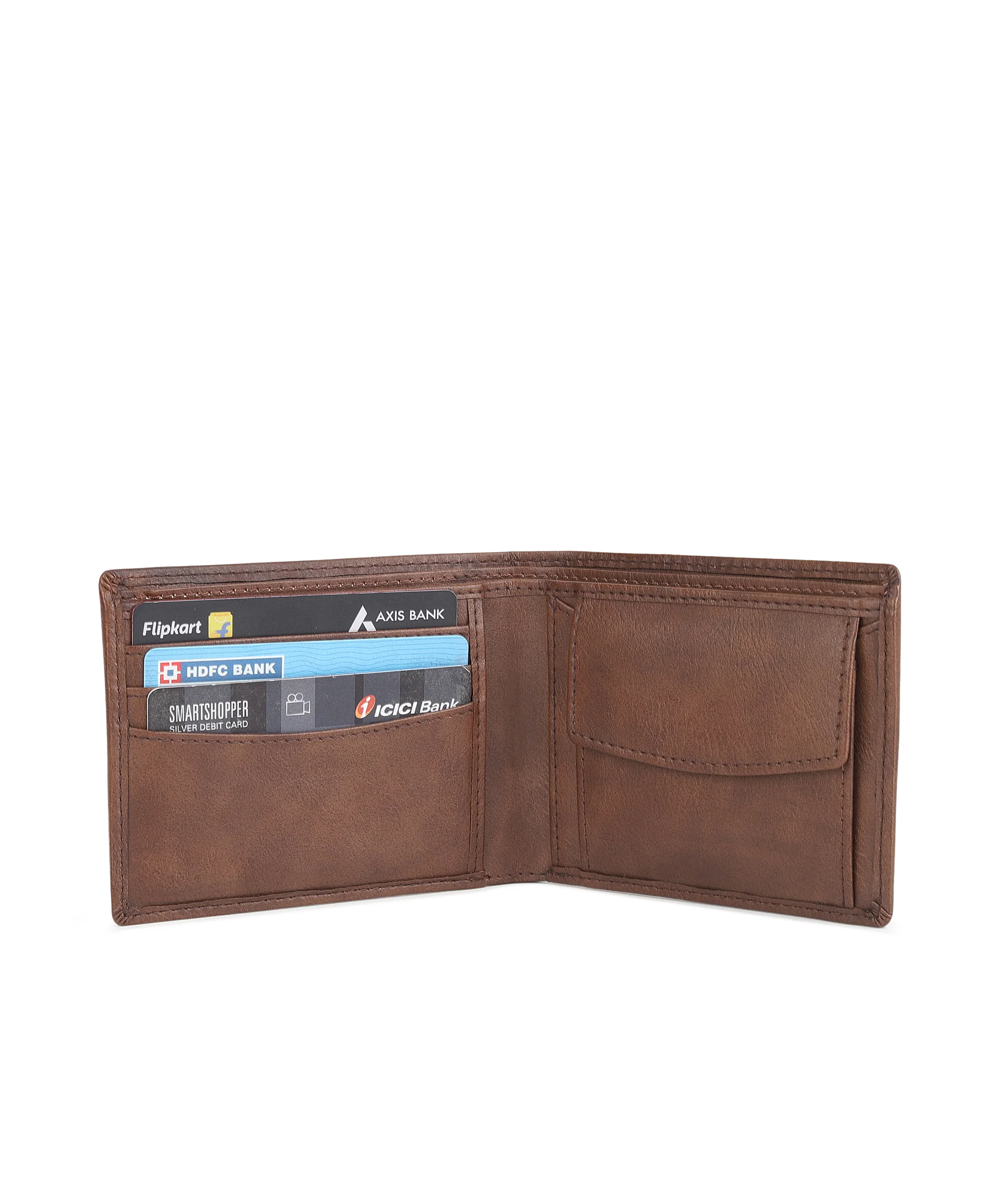 Urbano Fashion Men's Brown Casual, Formal Leather Wallet-3 Card Slots - Image 4