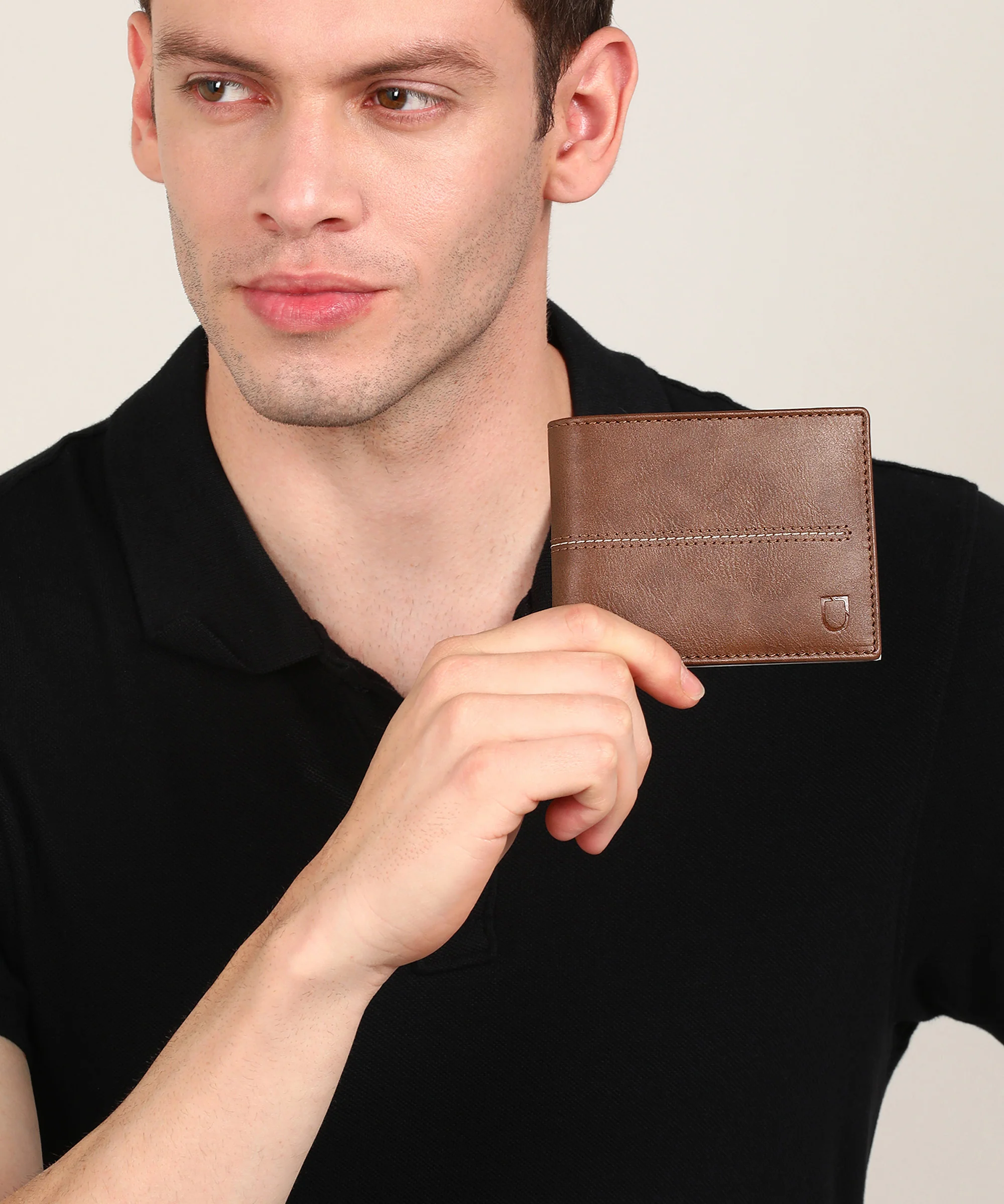 Urbano Fashion Men's Brown Casual, Formal Leather Wallet-3 Card Slots - Image 6